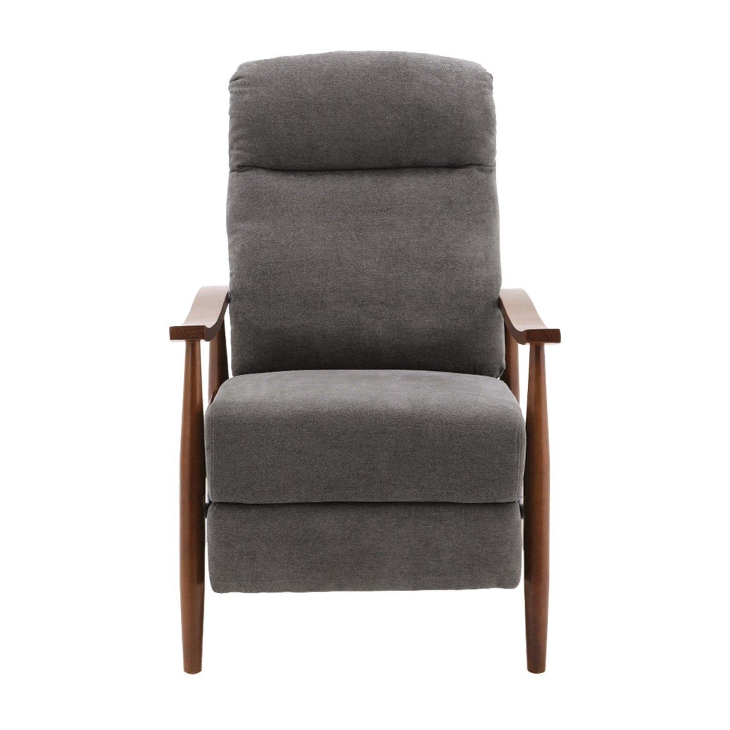 Dark Grey Brown - Kabinet UK - Manual Recliner Armchair - 2