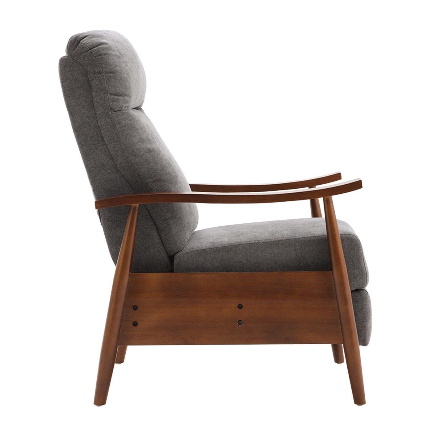 Dark Grey Brown - Kabinet UK - Manual Recliner Armchair - 3