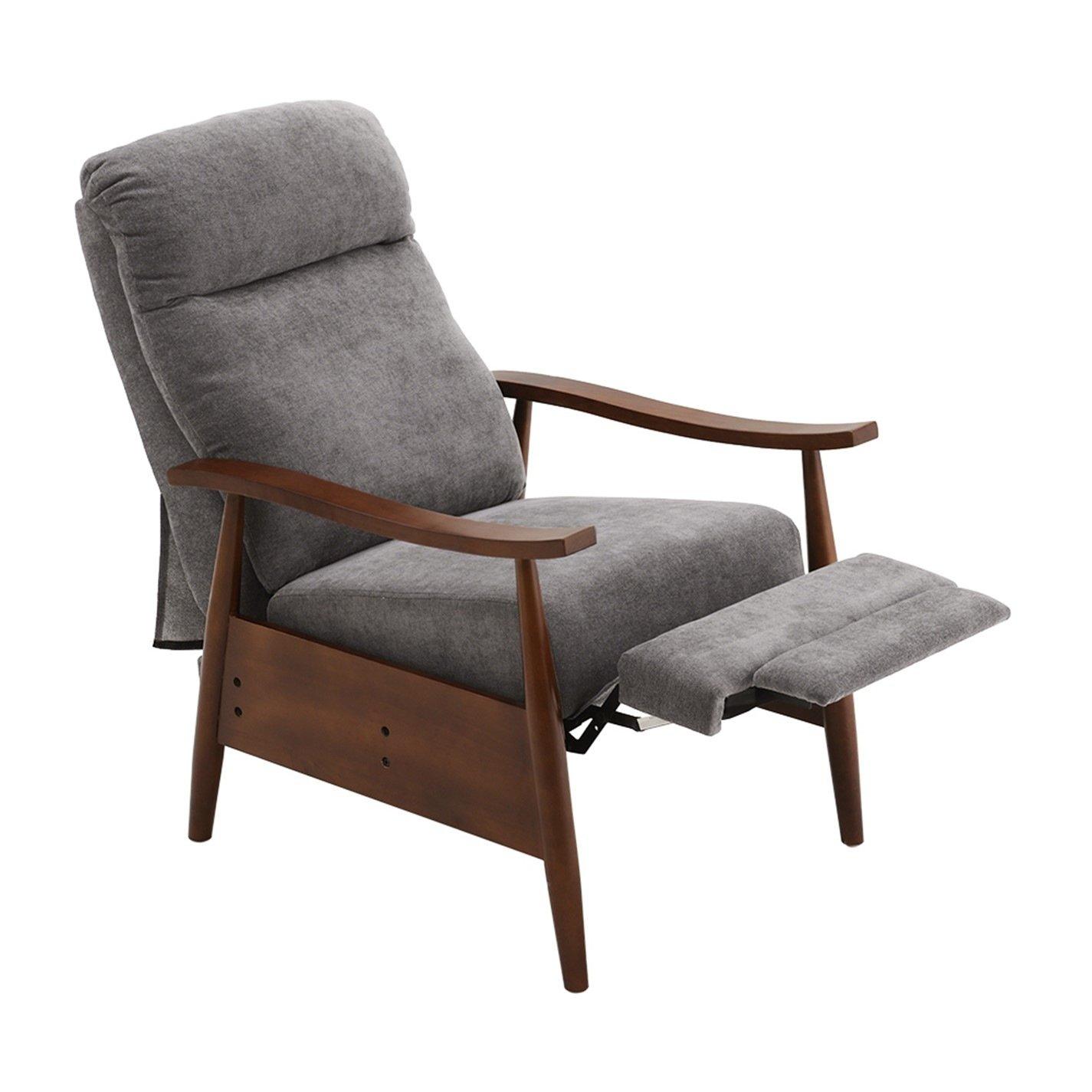 Dark Grey Brown - Kabinet UK - Manual Recliner Armchair - 5