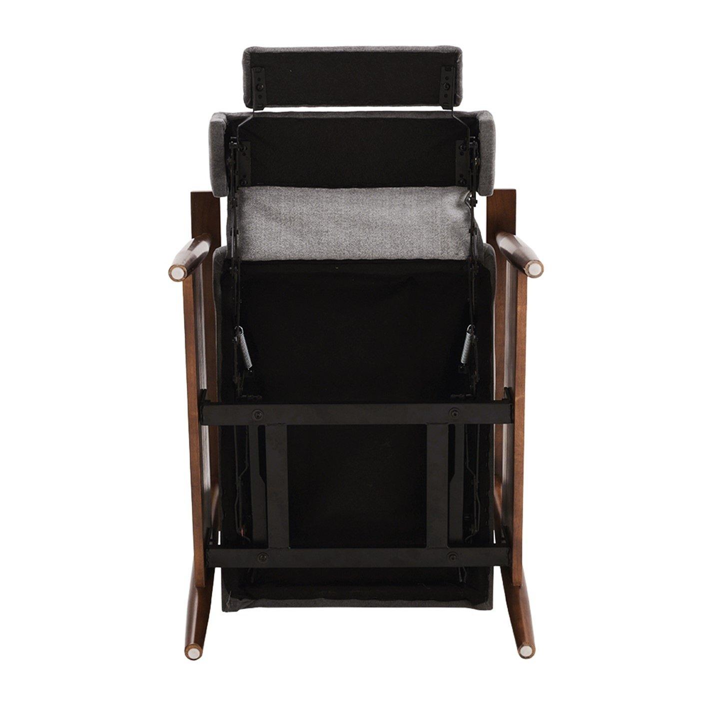 Dark Grey Brown - Kabinet UK - Manual Recliner Armchair - 7