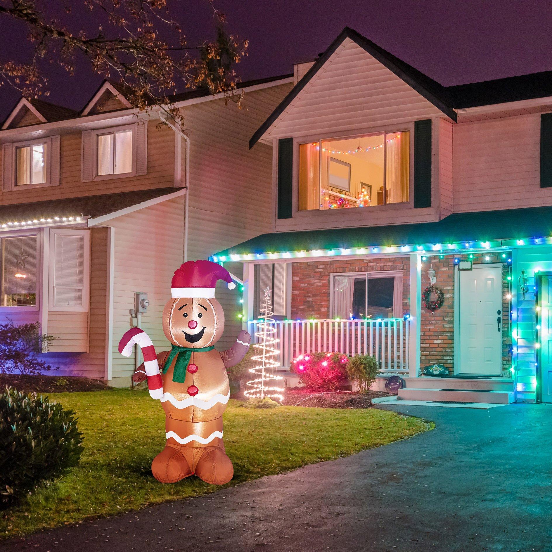 Multi - Unknown - Inflatable Christmas Ginger Bread Man 1.5m - 5