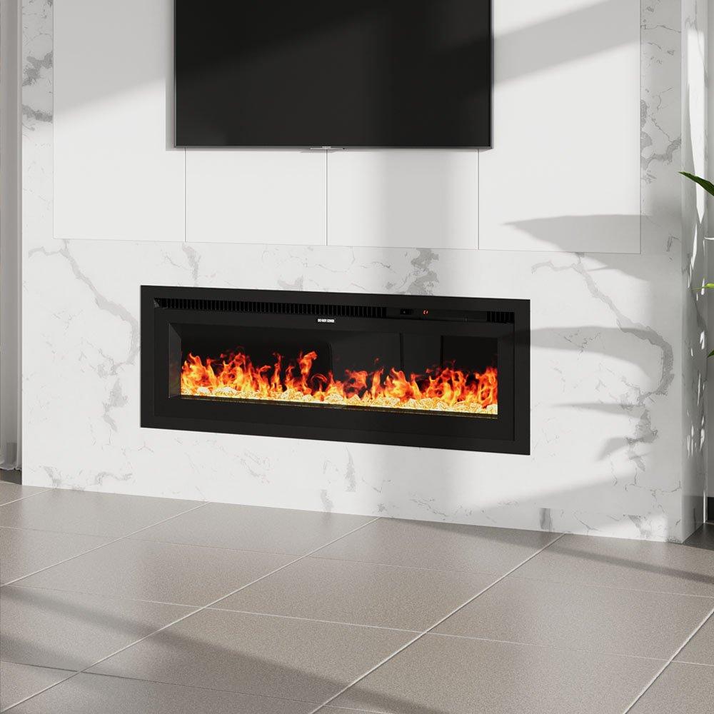Black - Kabinet UK - 42 Inch Electrical Fireplace with Remote - 2