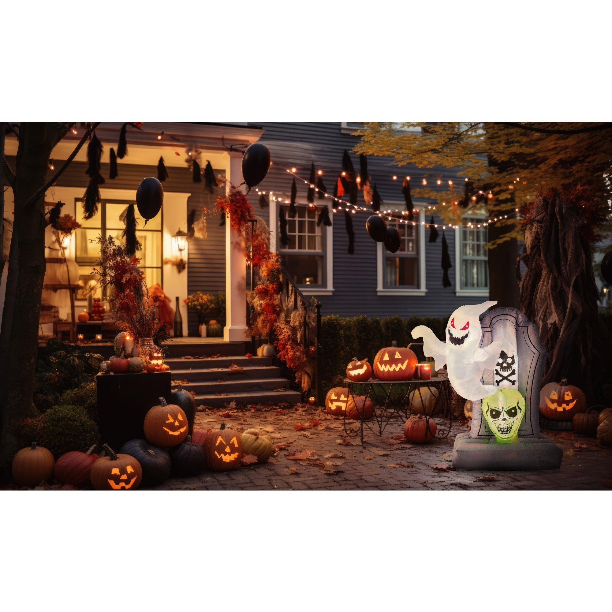 Multi - SO House - Inflatable Halloween Inflatable Ghost & Skull - 2