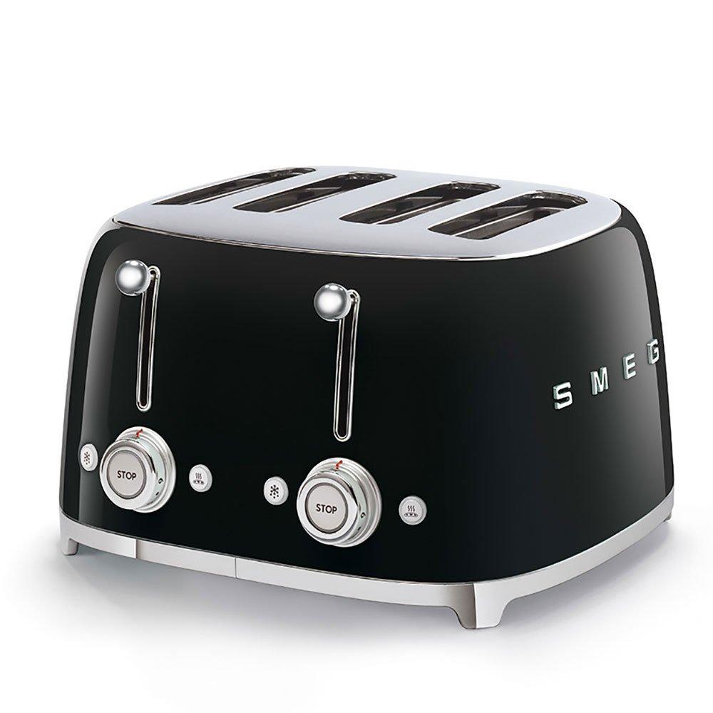 Black - Smeg - Smeg 50s 4 by 4 Slice Toaster Black - 2