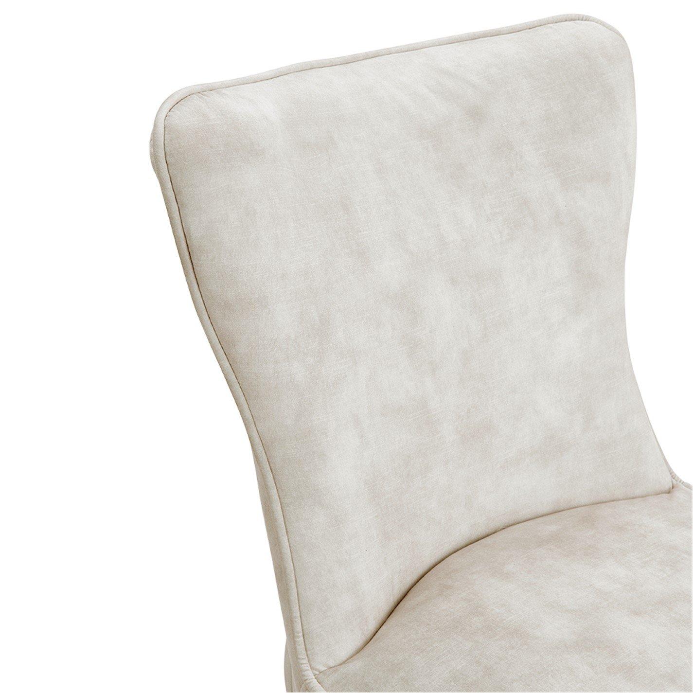 White - Kabinet UK - Set of 2 High Back Velvet Dining Chairs - 7