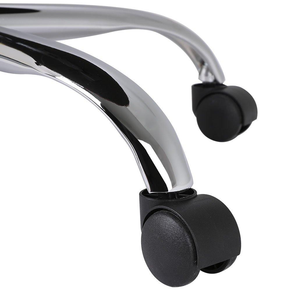 Brown - Kabinet UK - Mid-Back PU Leather Buttoned Swivel Office Chair - 9