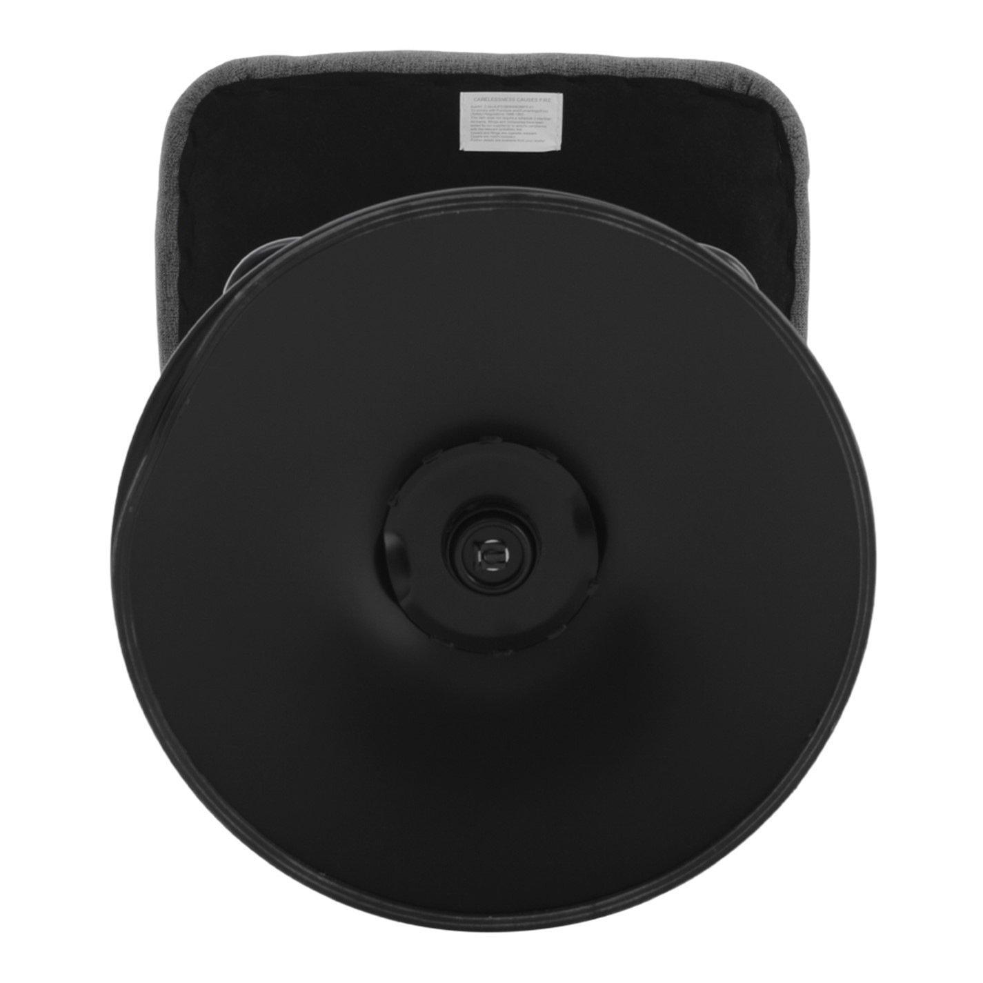 Dark Grey - Kabinet UK - 2 Set Swivel Counter Bar Stools with Mid Backrest - 7