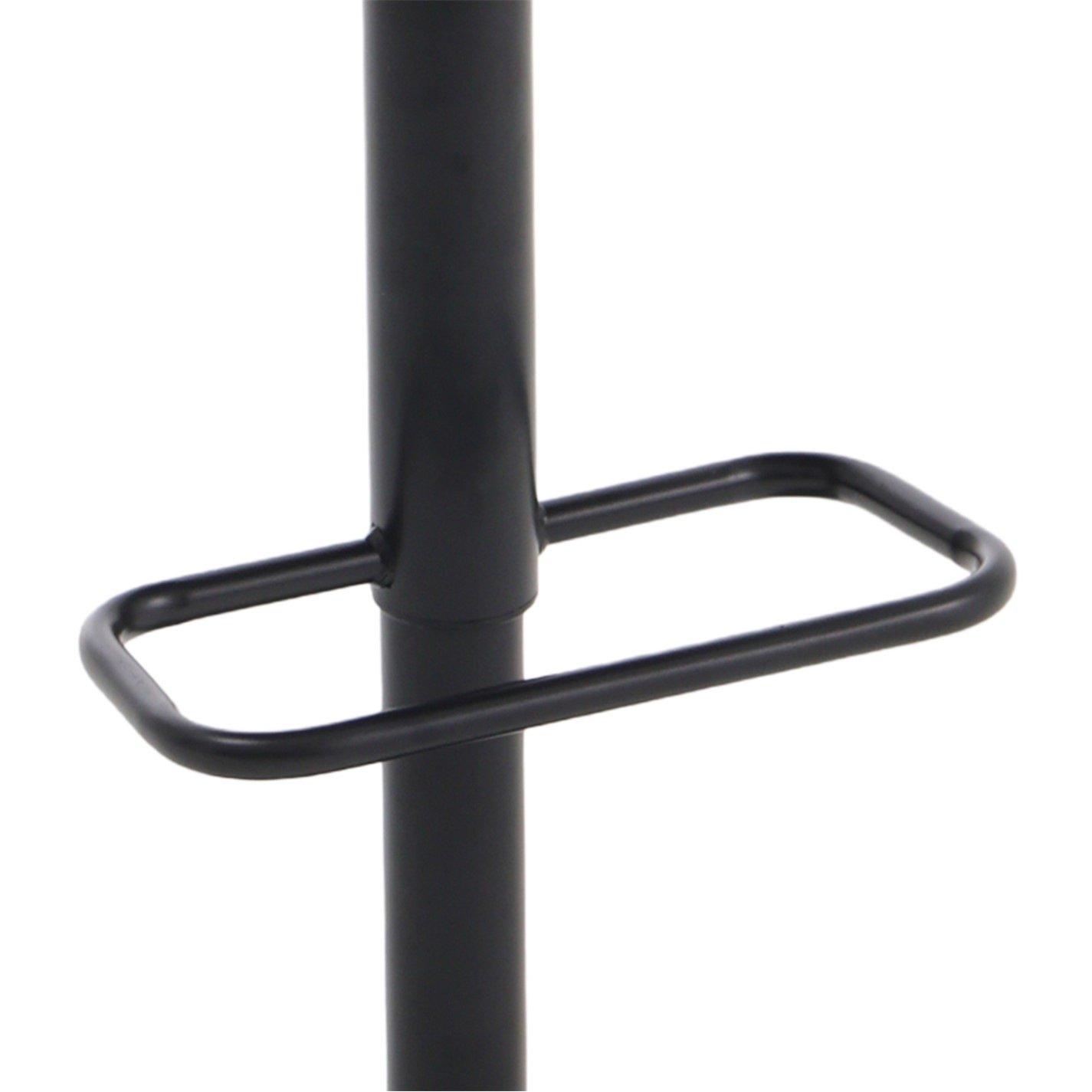 Dark Grey - Kabinet UK - 2 Set Swivel Counter Bar Stools with Mid Backrest - 8