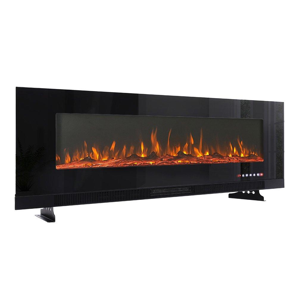Black - Kabinet UK - 60inch Wall Mounted Electric Fireplace - 3
