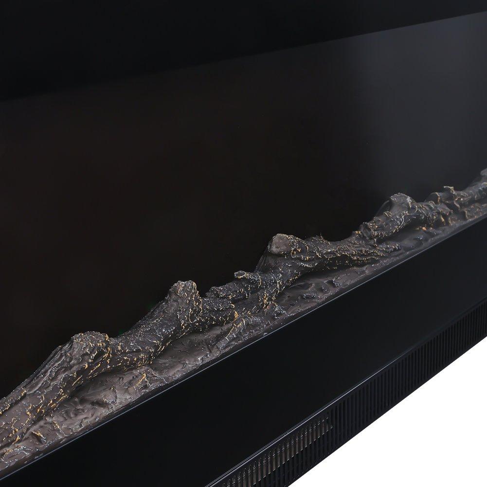 Black - Kabinet UK - 60inch Wall Mounted Electric Fireplace - 6