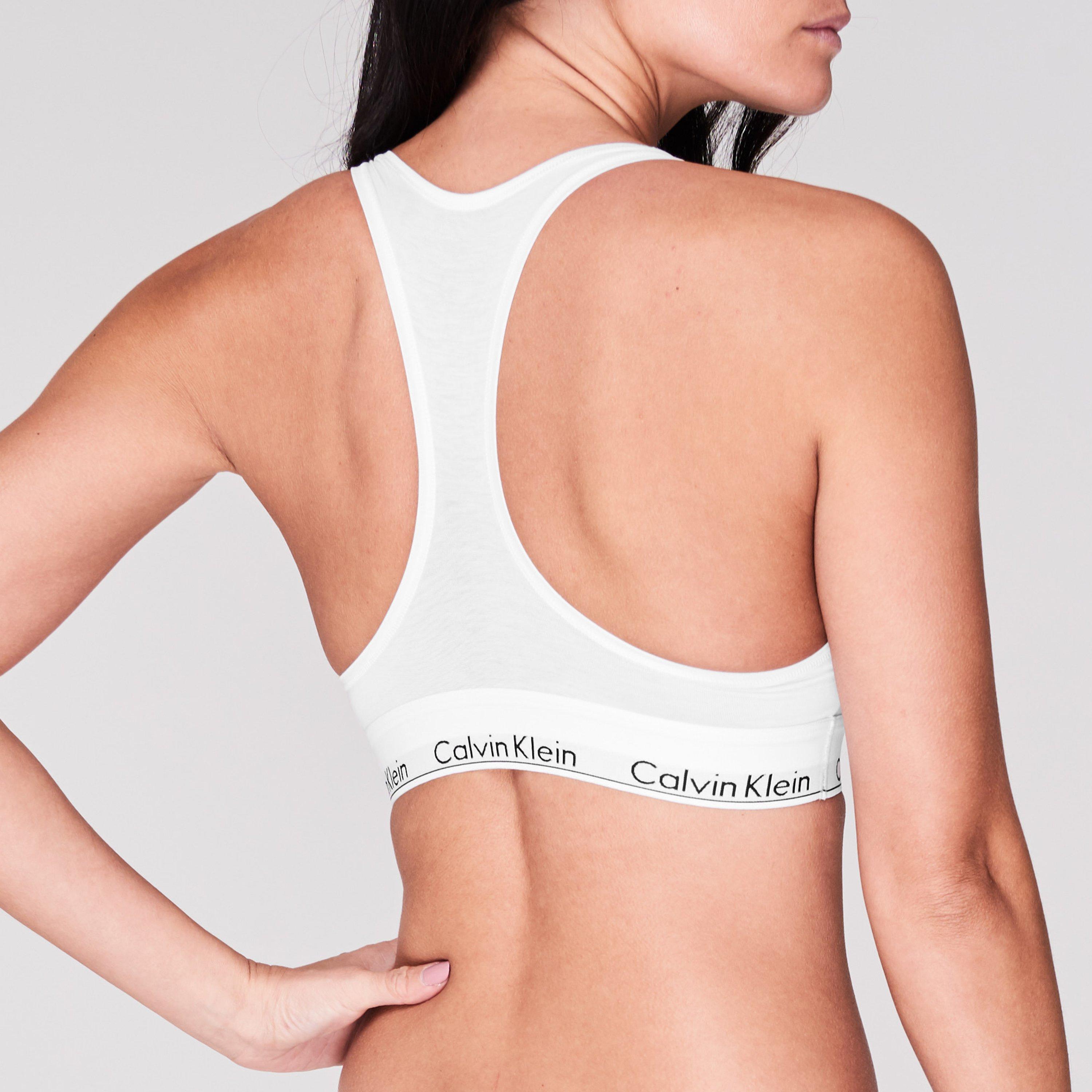 Blanc - Calvin Klein - Modern Cotton Logo Bralette - 3