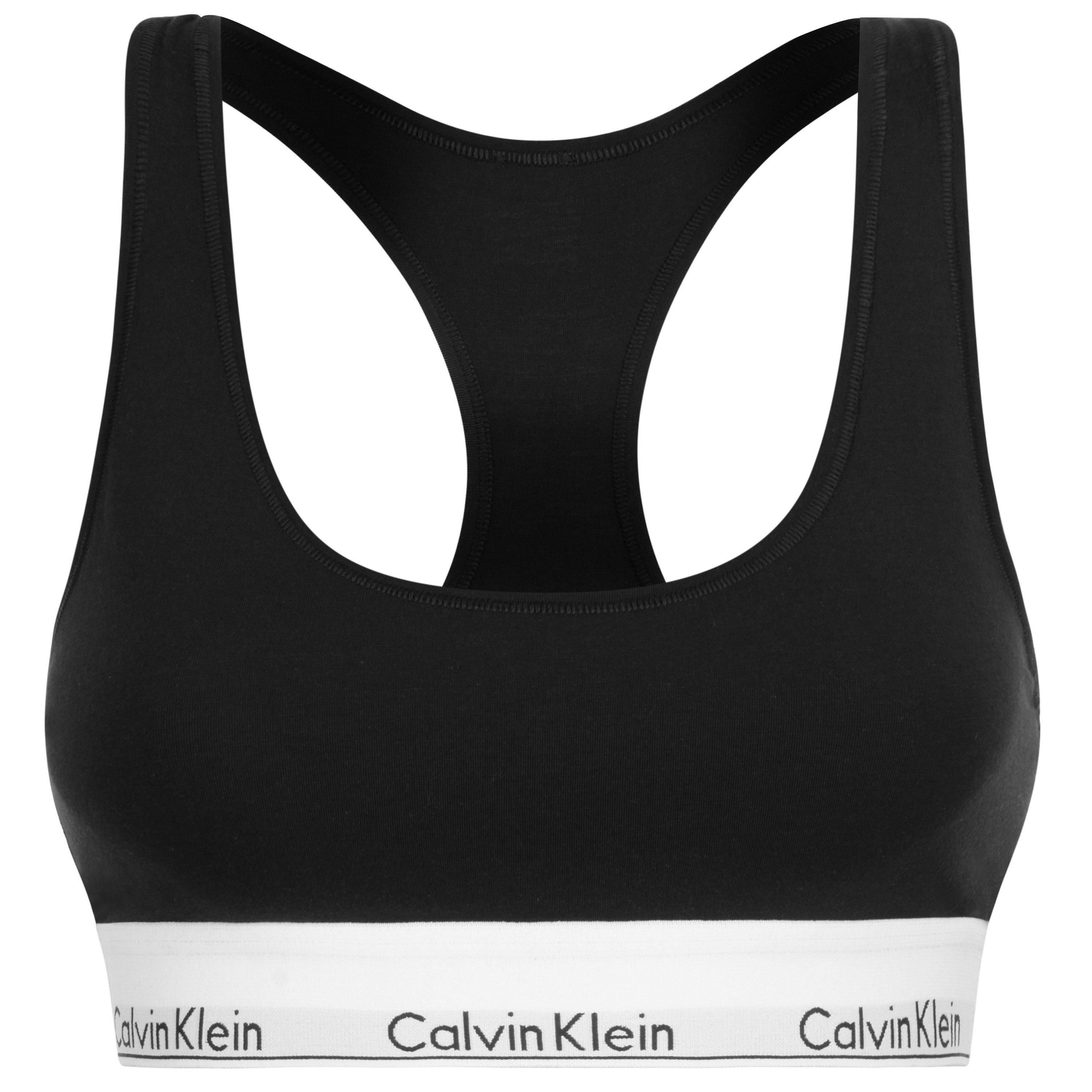 Calvin Klein Women's Modern Cotton Logo Bralette - Black - 18 (2XL)