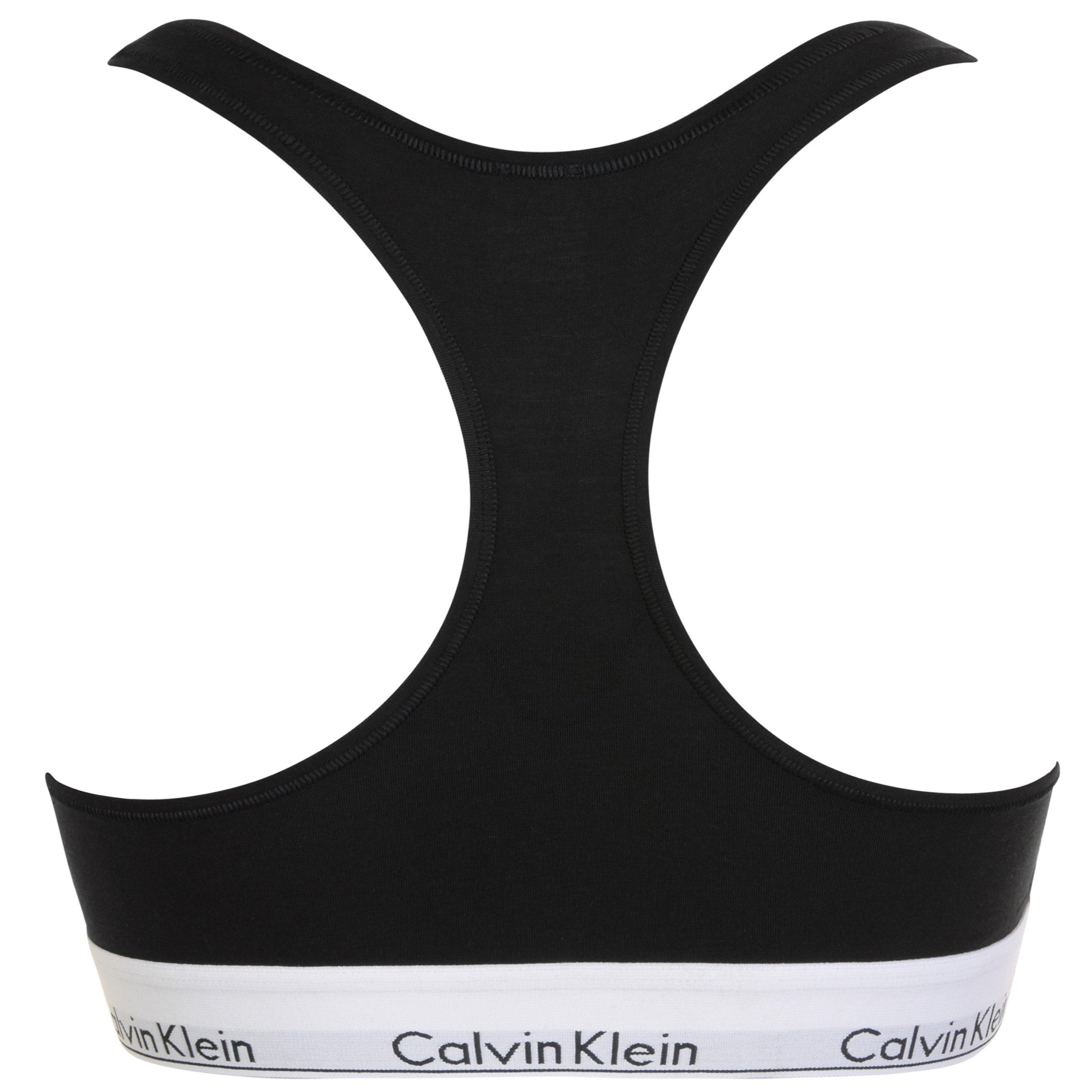 Black - Calvin Klein - Modern Cotton Logo Bralette - 5