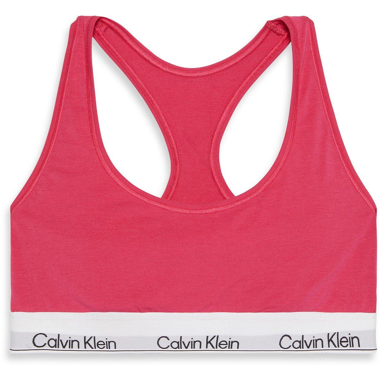 Calvin Klein Women's Modern Cotton Logo Bralette - Vibrant Pink - 14 (L)