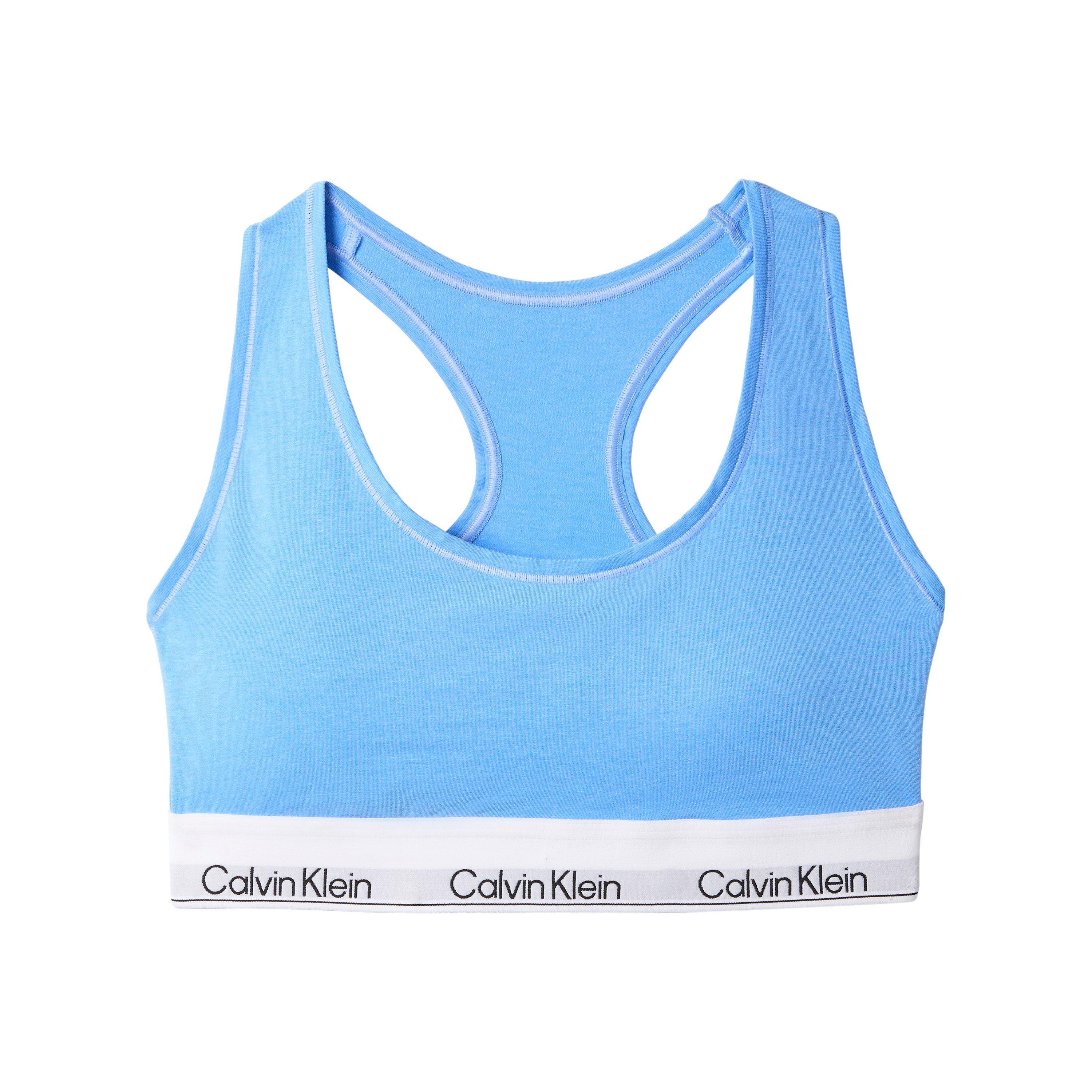 Calvin Klein Women's Modern Cotton Logo Bralette - Blue Descent - 14 (L)