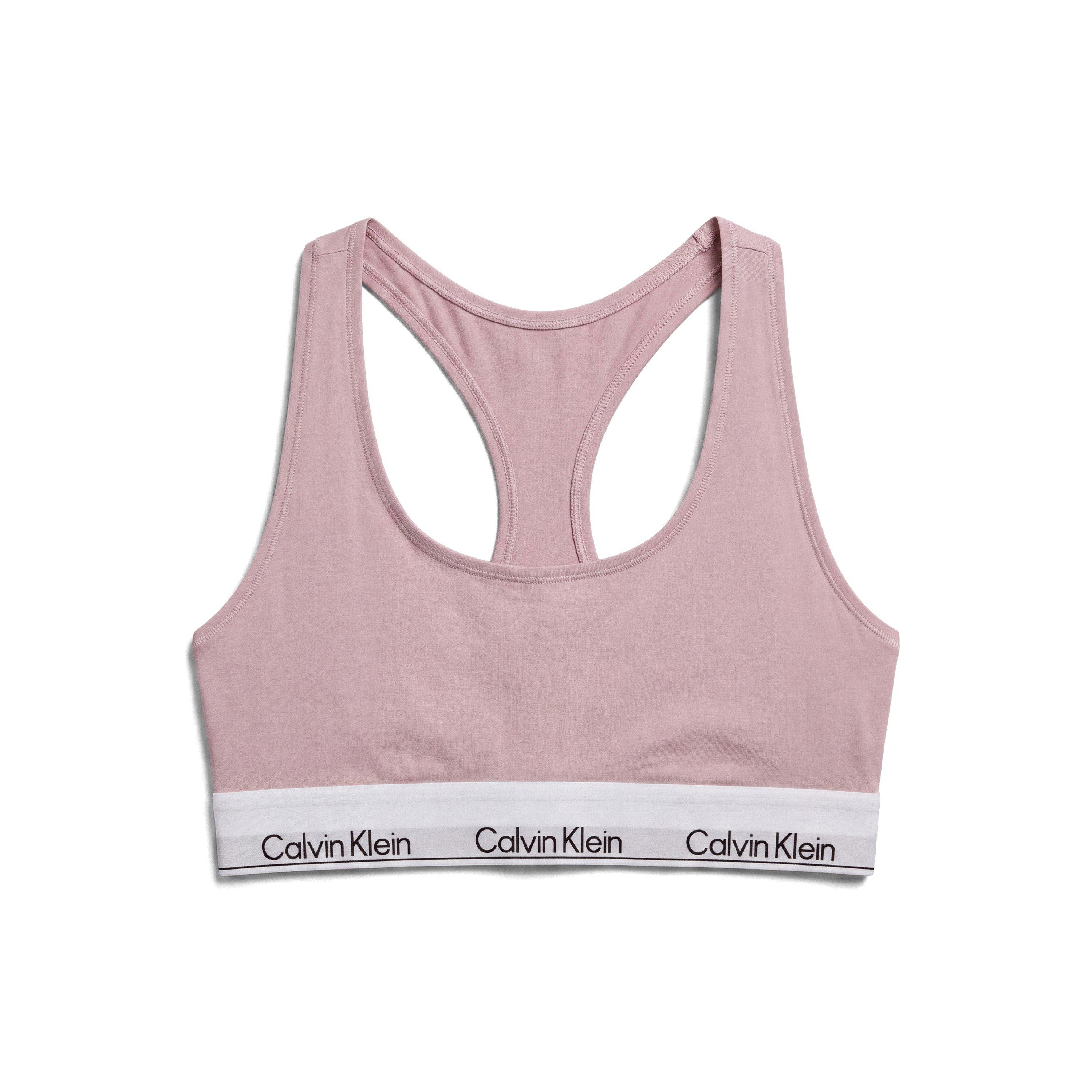 Calvin Klein Women's Modern Cotton Logo Bralette - Hawaii Orchid - 8 (XS)