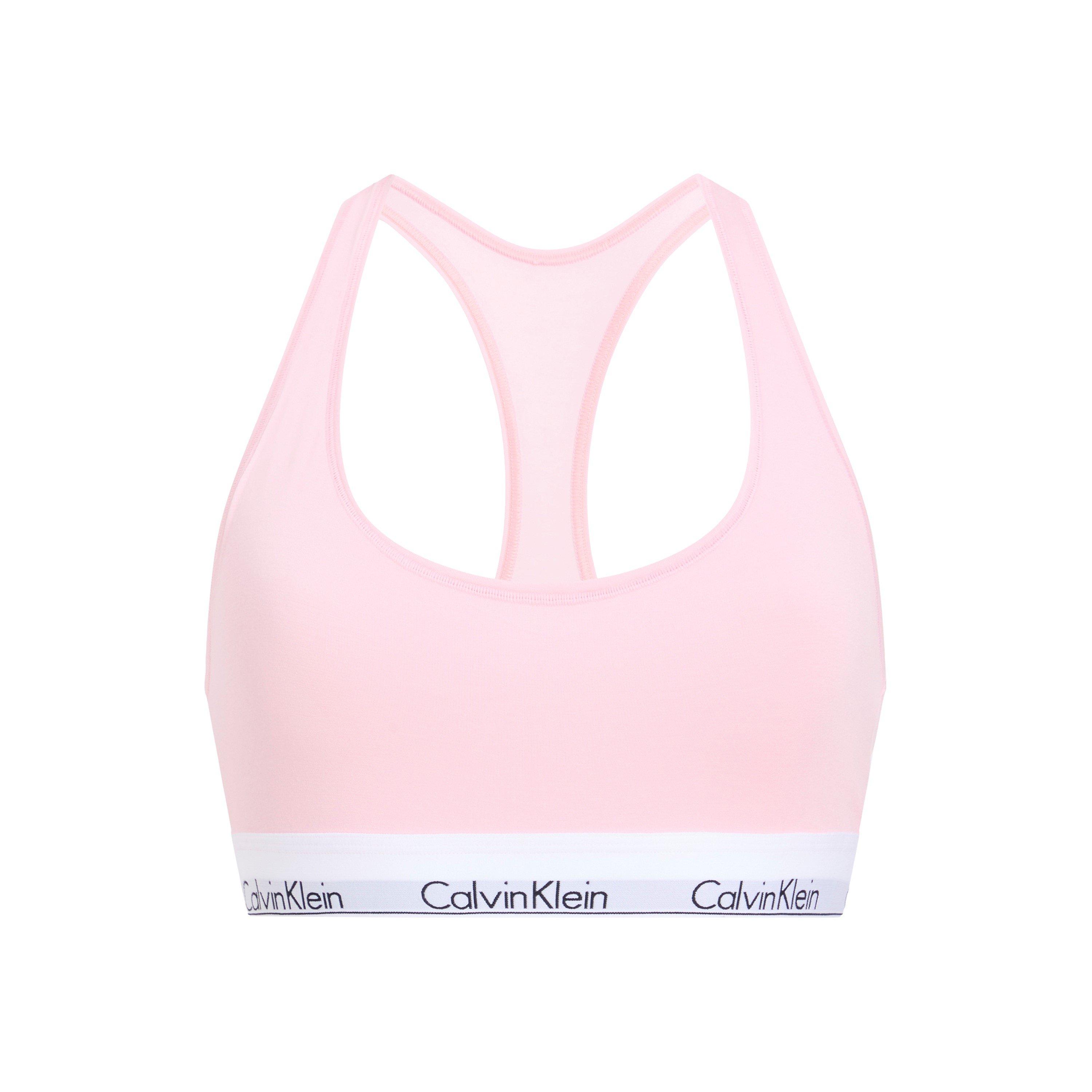Calvin Klein Women's Modern Cotton Logo Bralette - Buff Pink - 12 (M)