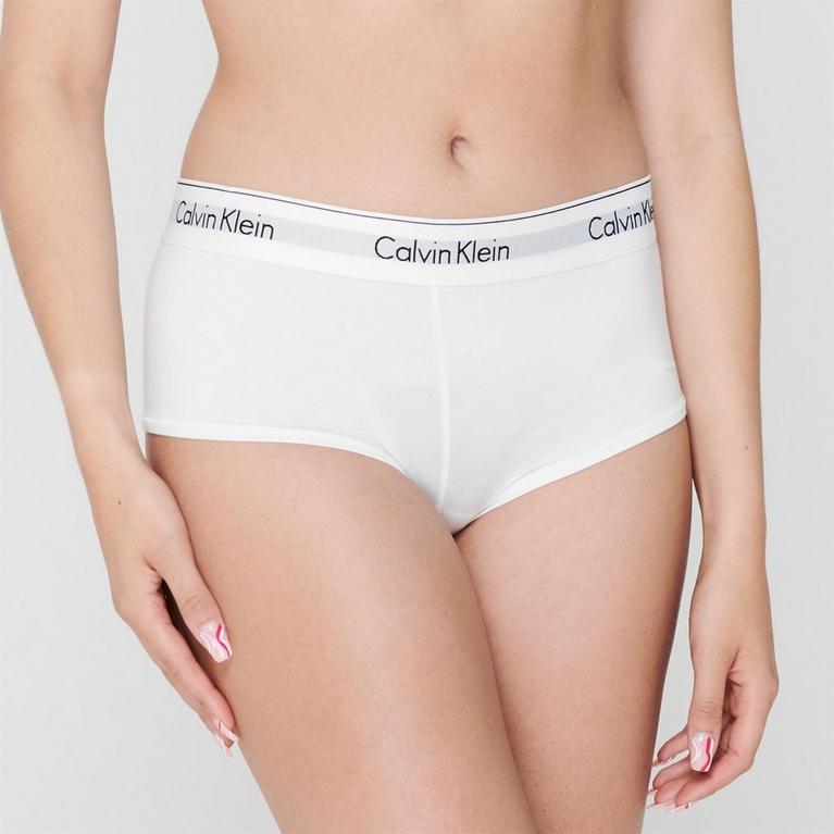 Blanc - Calvin Klein Locked Bucket Bag - Calvin Modern Cotton Boy Boy Shorts - 1