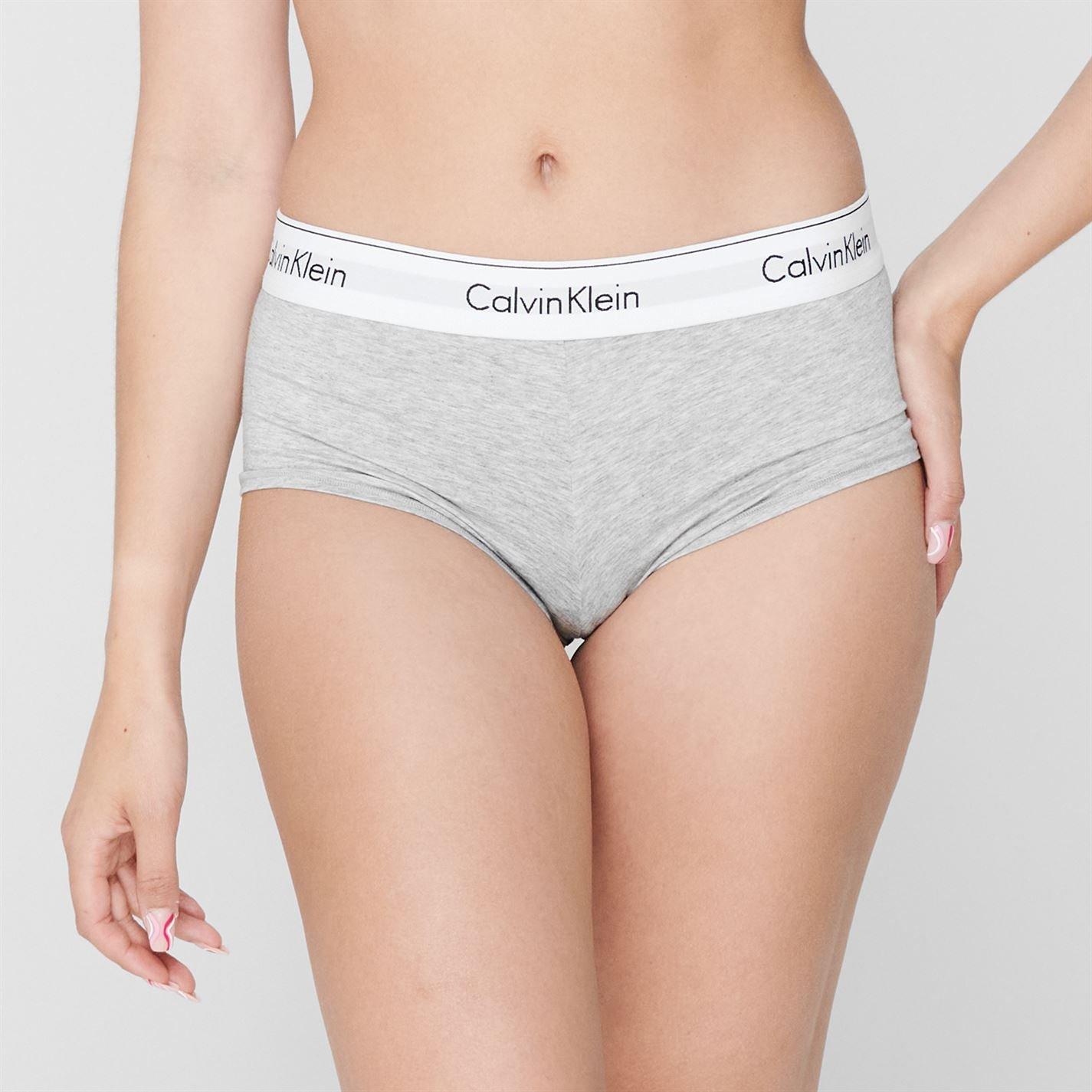 Calvin Klein Women's Modern Cotton Boy Boy Shorts - Grey - Small