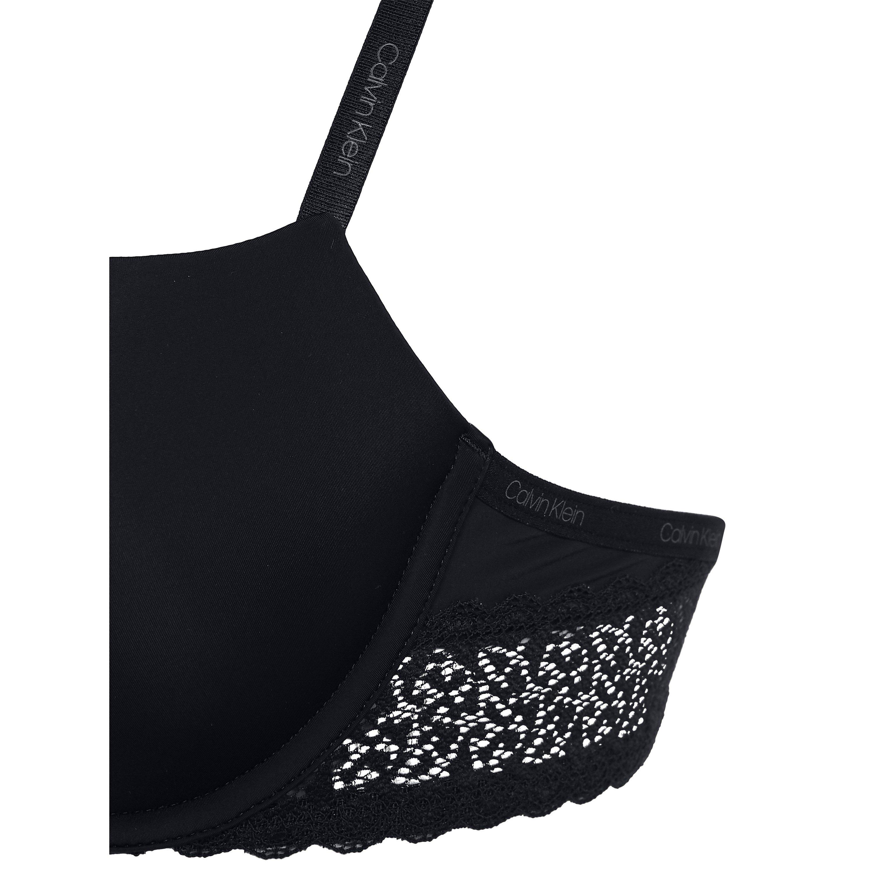 Black 001 - Calvin Klein - Calvin Flirty Balcony Bra - 3