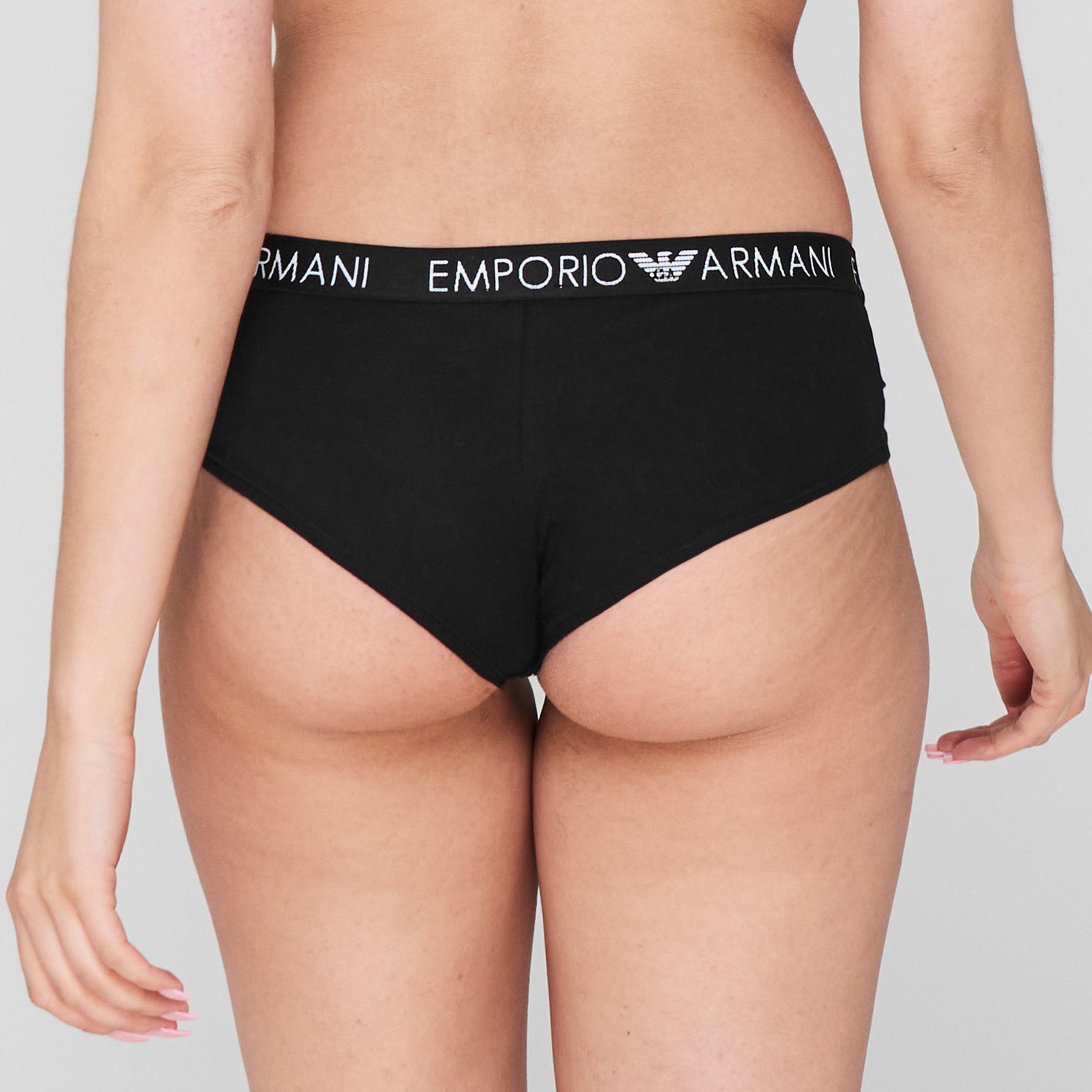 Wht/Blk 00911 - Emporio Armani - 2 Pack Cheeky Pants - 4