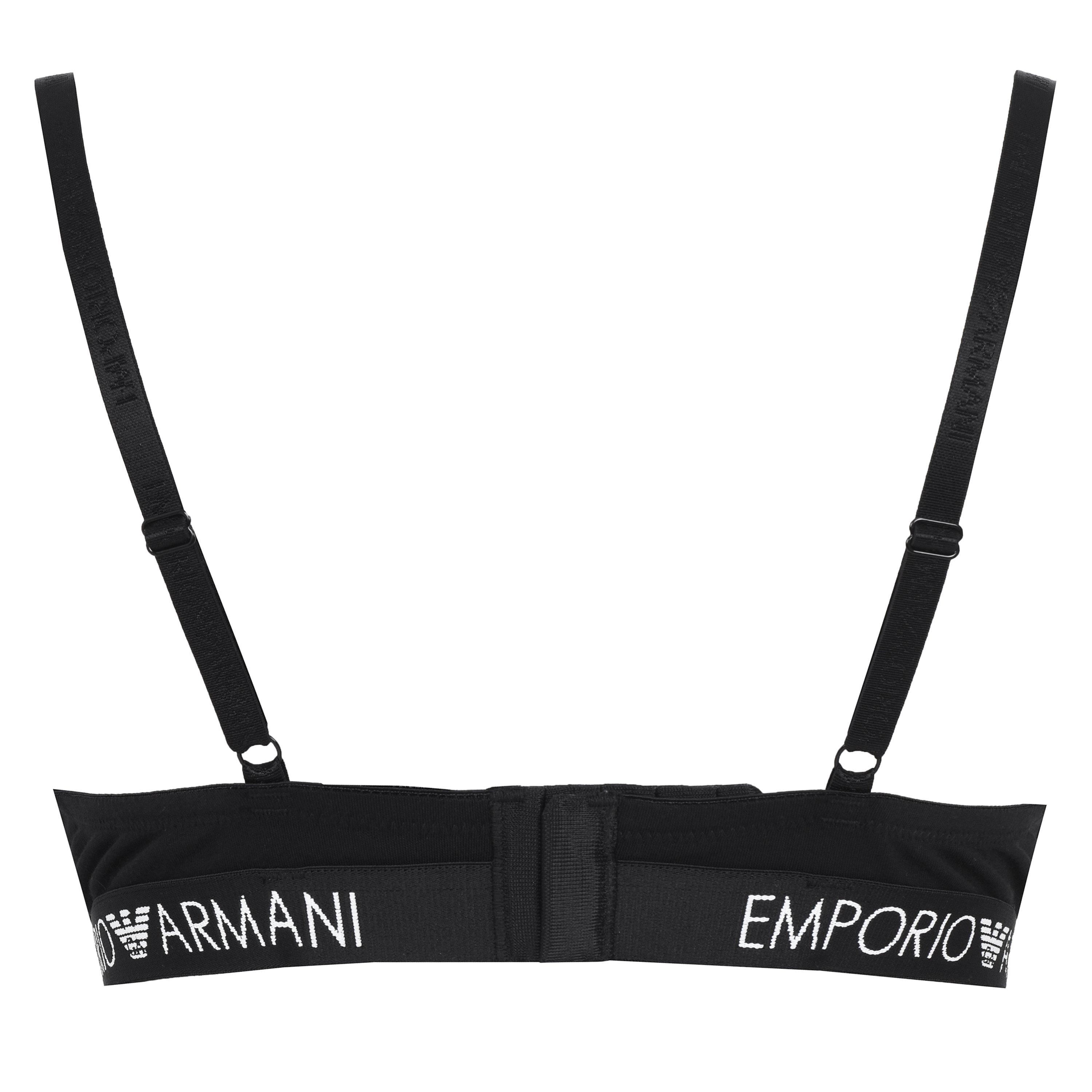 Black 00020 - Emporio Armani - Logo Push Up Bra - 5