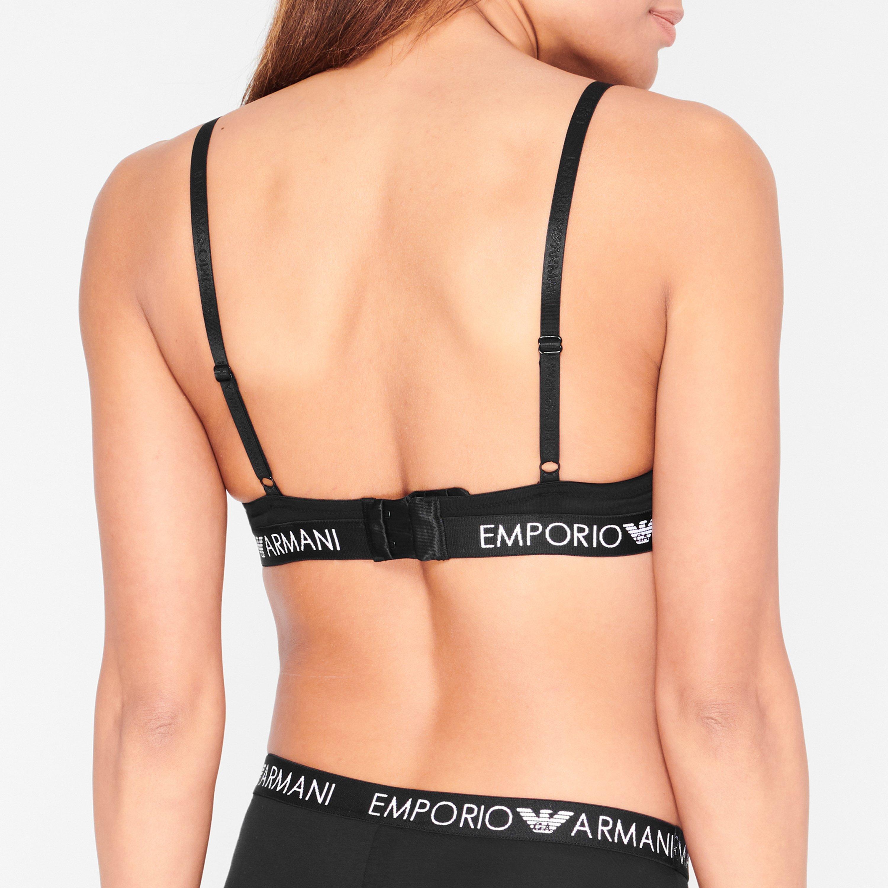 Black 00020 - Emporio Armani - Logo Push Up Bra - 3