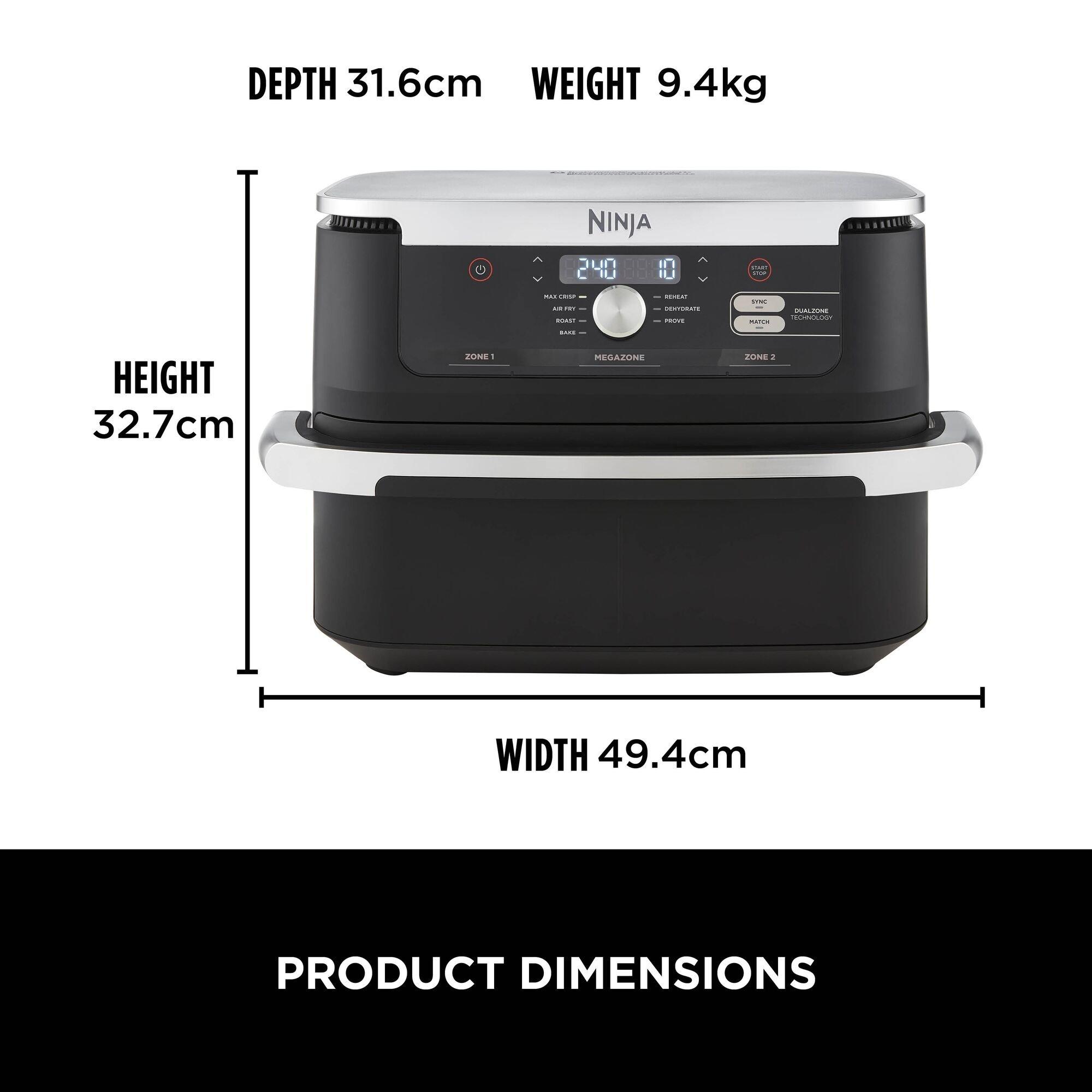 Black - Ninja - Foodi FlexDrawer Air Fryer 10.4L AF500UK - 14