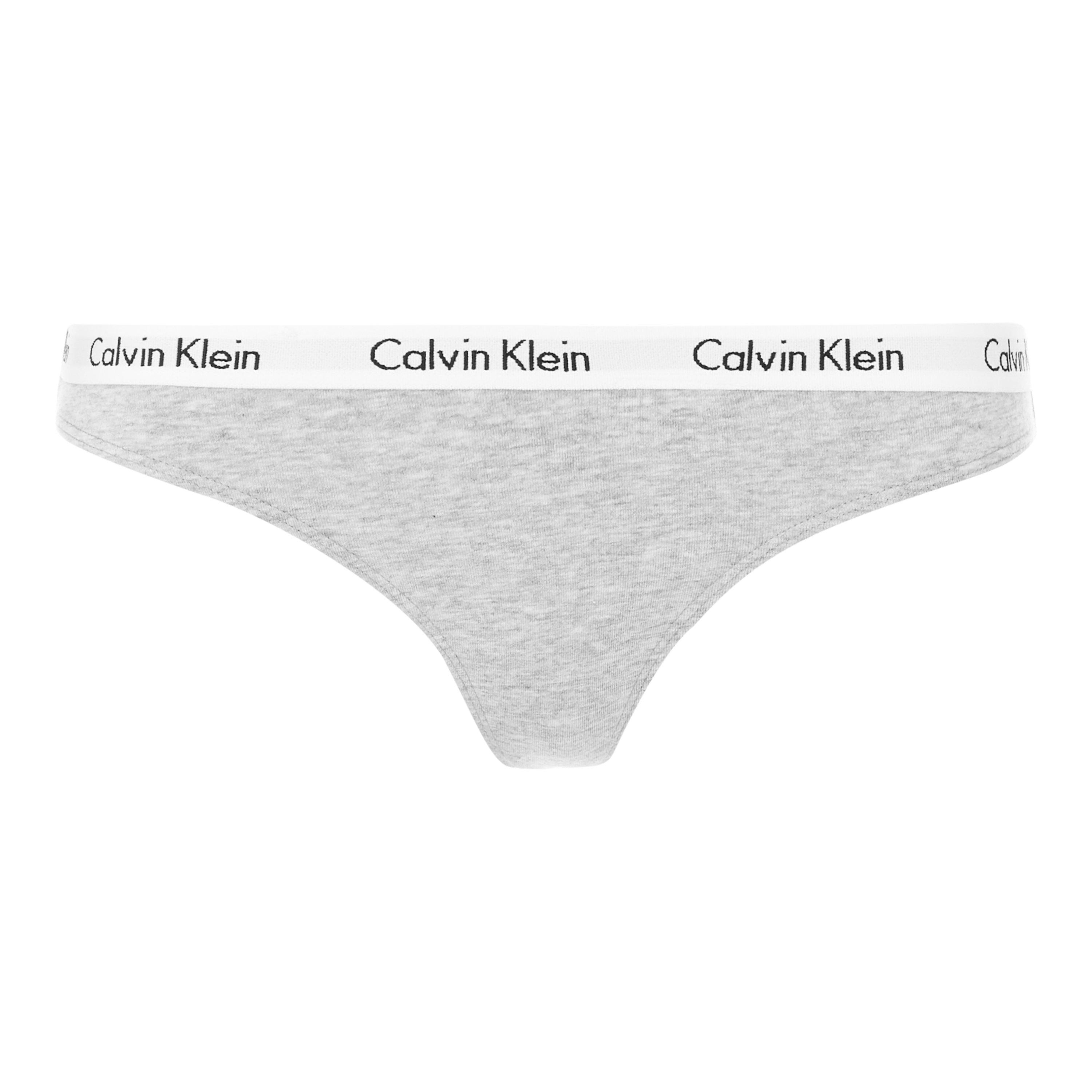 Calvin Klein Women's Carousel Thong - Grey Hthr 020 - 14 (L)