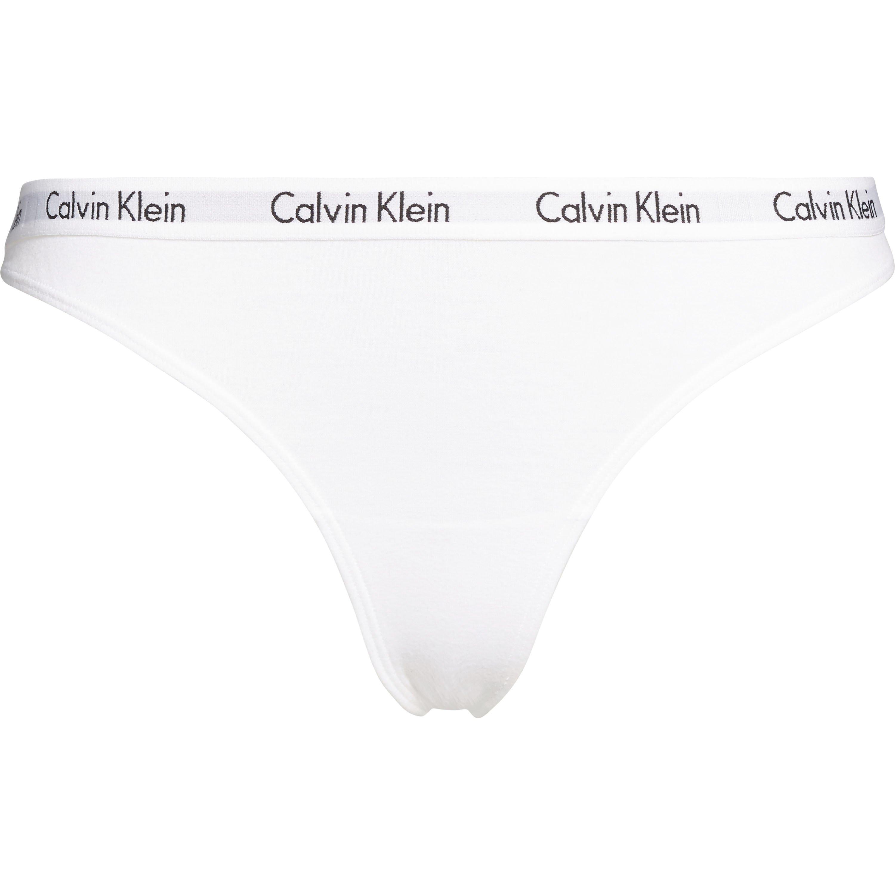 Calvin Klein Women's Carousel Thong - White 100 - 14 (L)