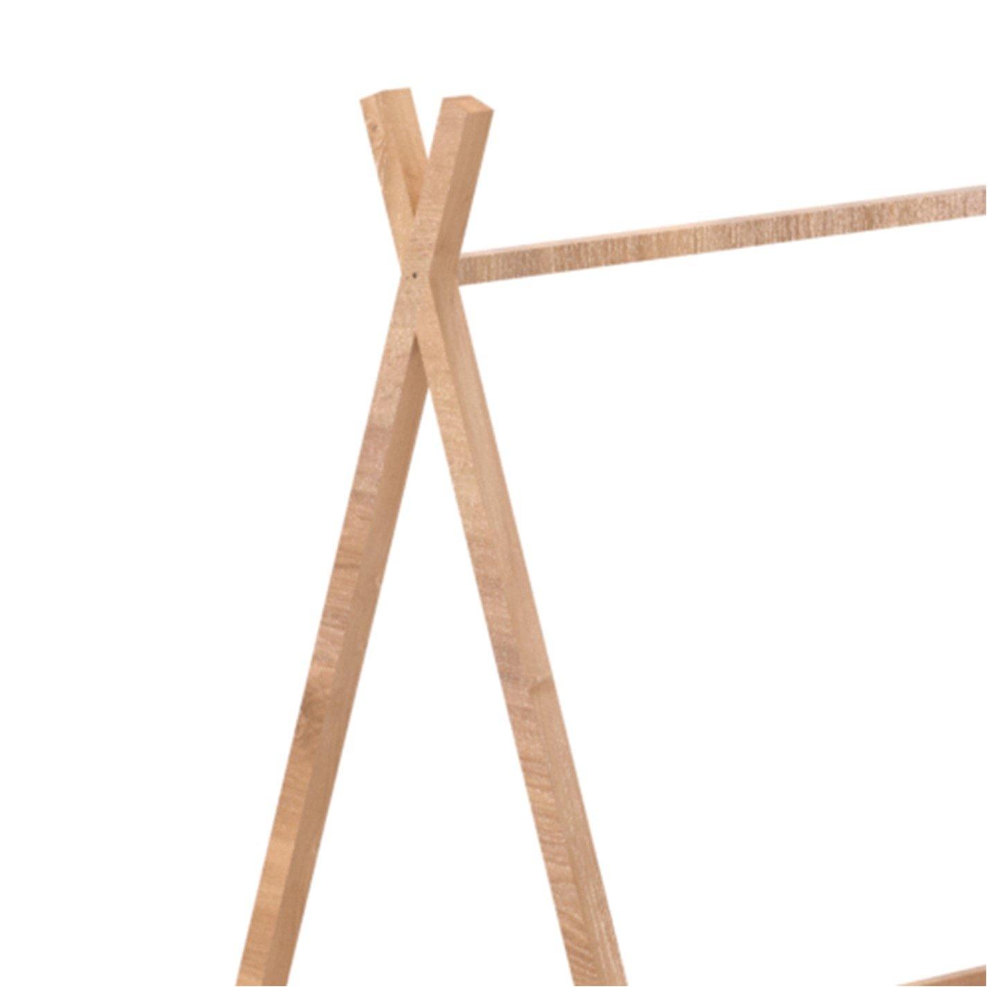 Brown - Kabinet UK - Kids Premium Wood House Bed Frame with Fence - 7