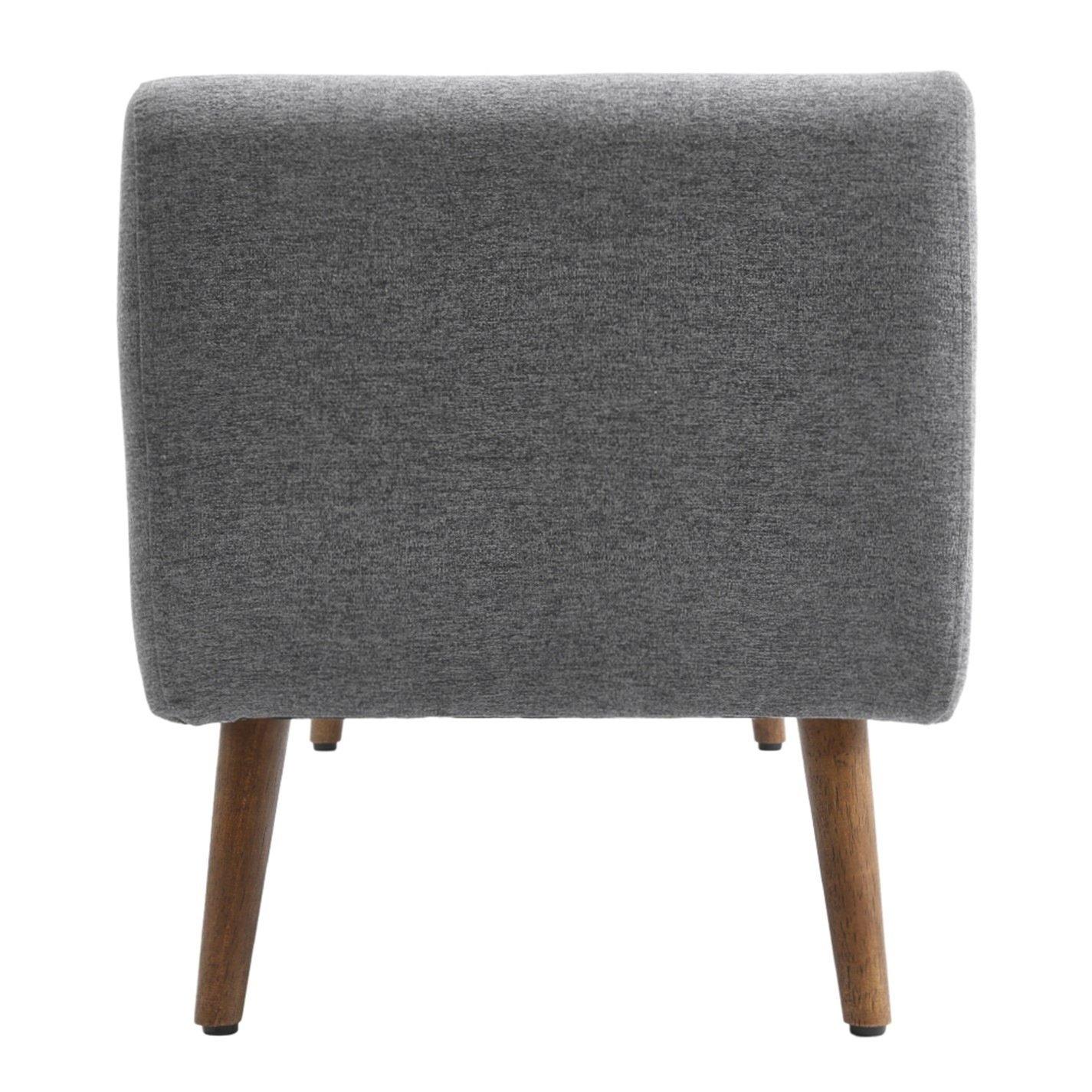 Grey - Kabinet UK - Linen Upholstered Storage Bench - 4