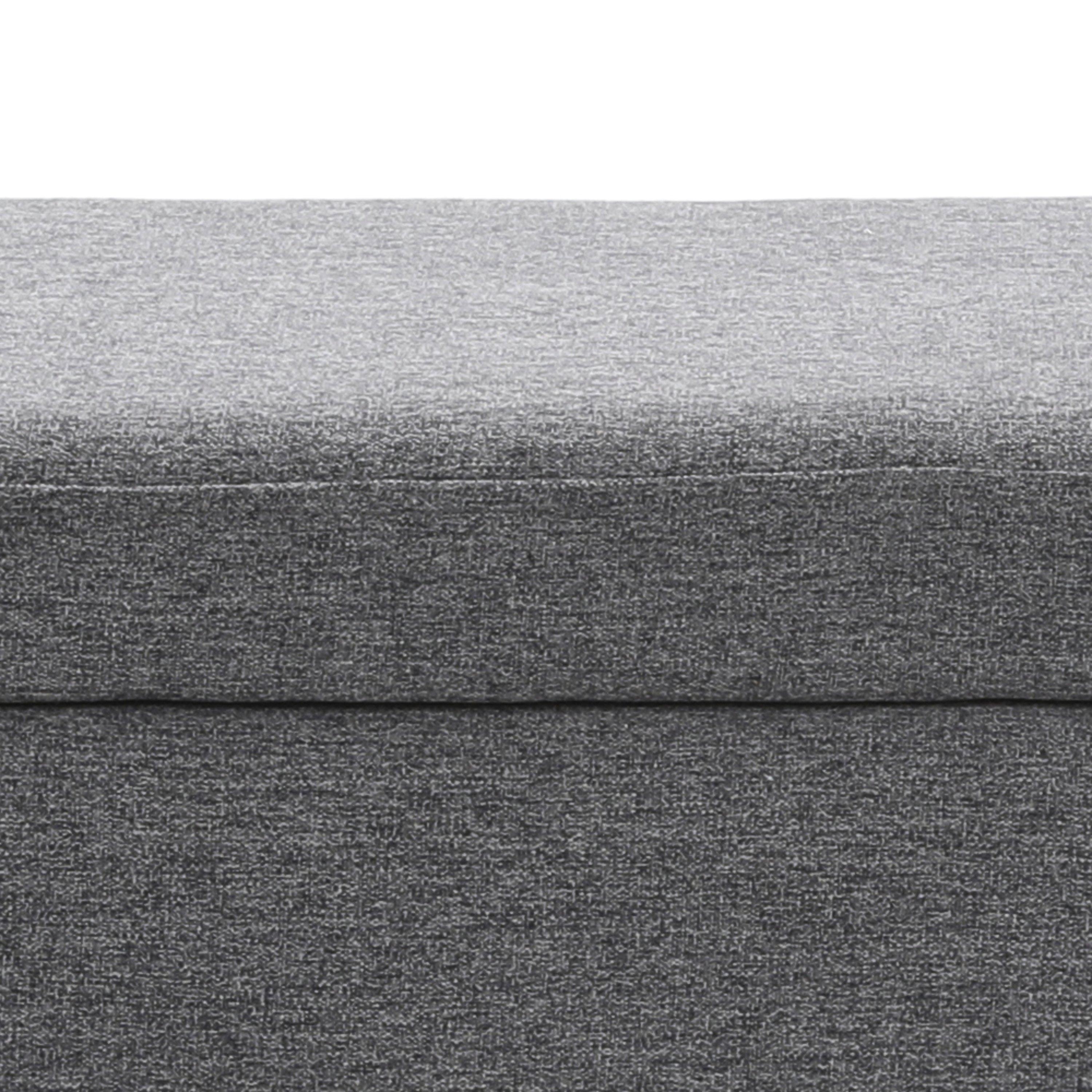 Grey - Kabinet UK - Linen Upholstered Storage Bench - 7
