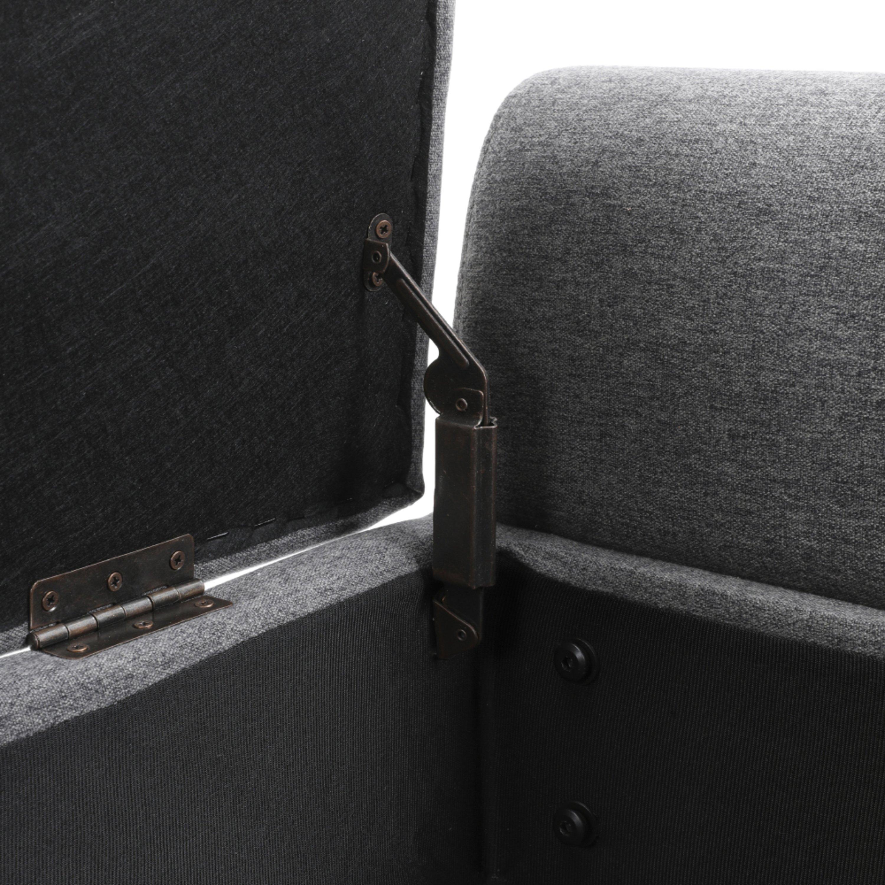 Grey - Kabinet UK - Linen Upholstered Storage Bench - 10