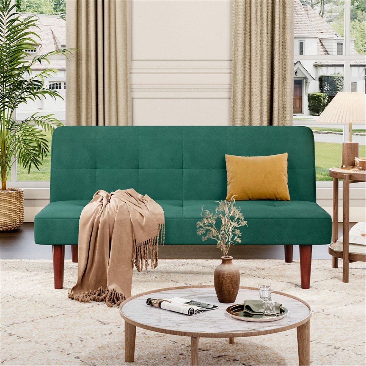 Green Brown - Kabinet UK - Small Modern 2-Seater Sofa Bed - 2