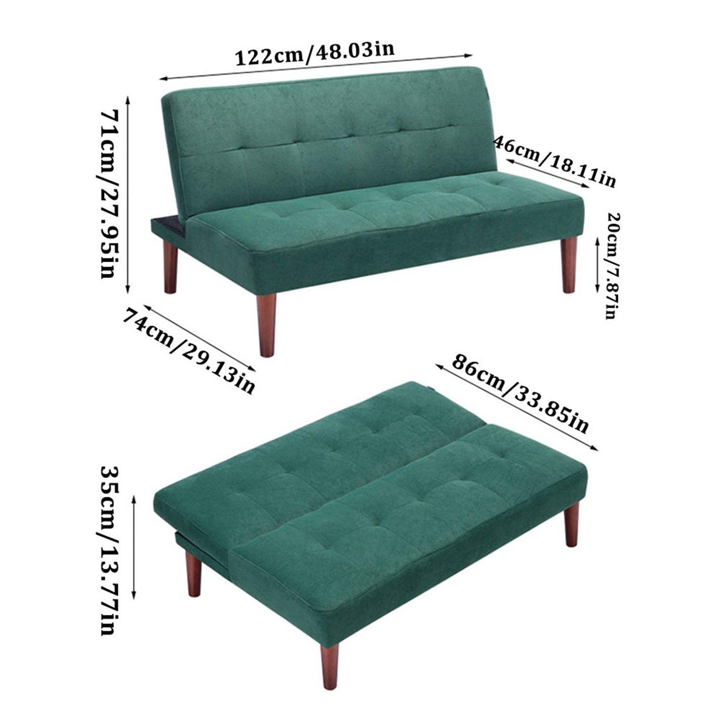 Green Brown - Kabinet UK - Small Modern 2-Seater Sofa Bed - 8