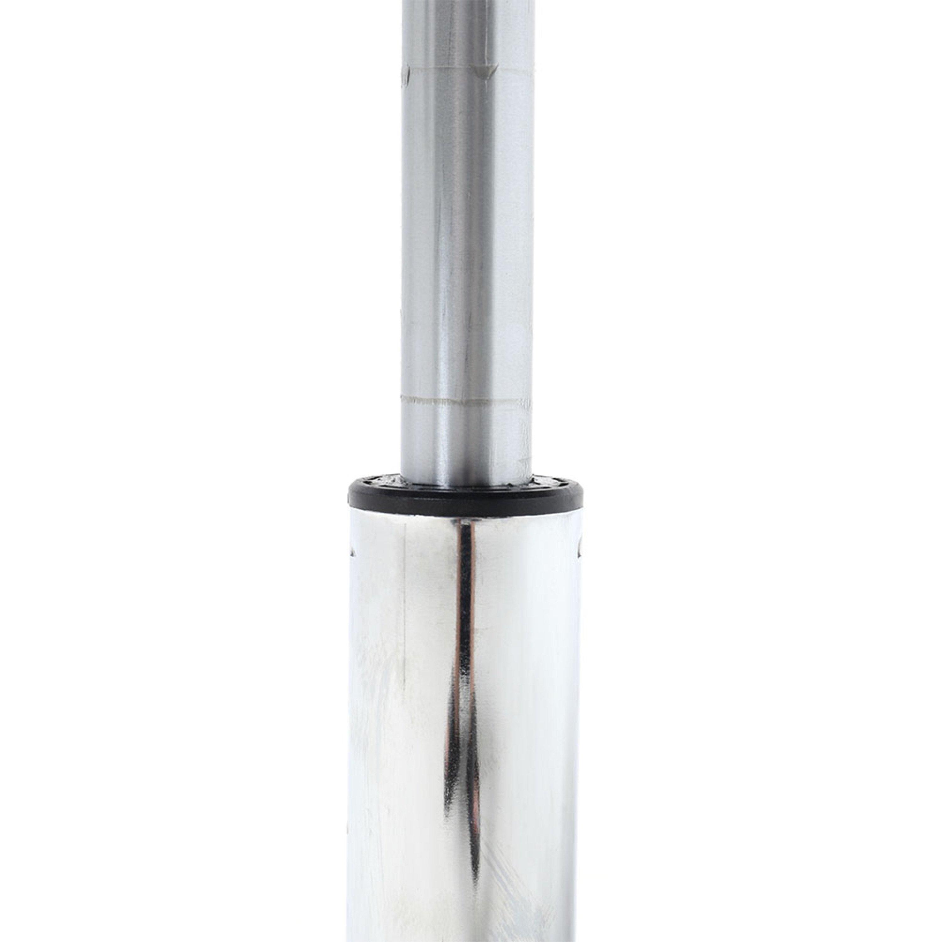 Grey - Kabinet UK - One Modern Velvet Bar Stool with Silver Base - 8