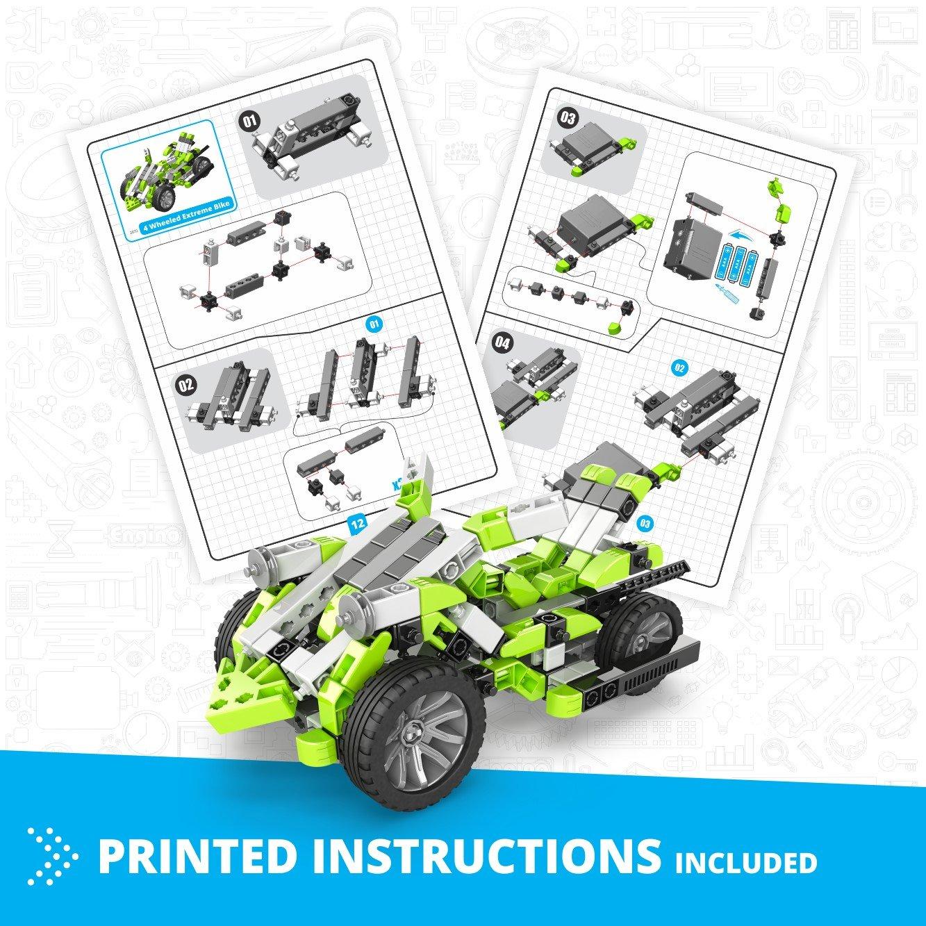 Multi - Engino - Inventor Motorized 4 Wheeled Extreme bike w 10 mod - 7