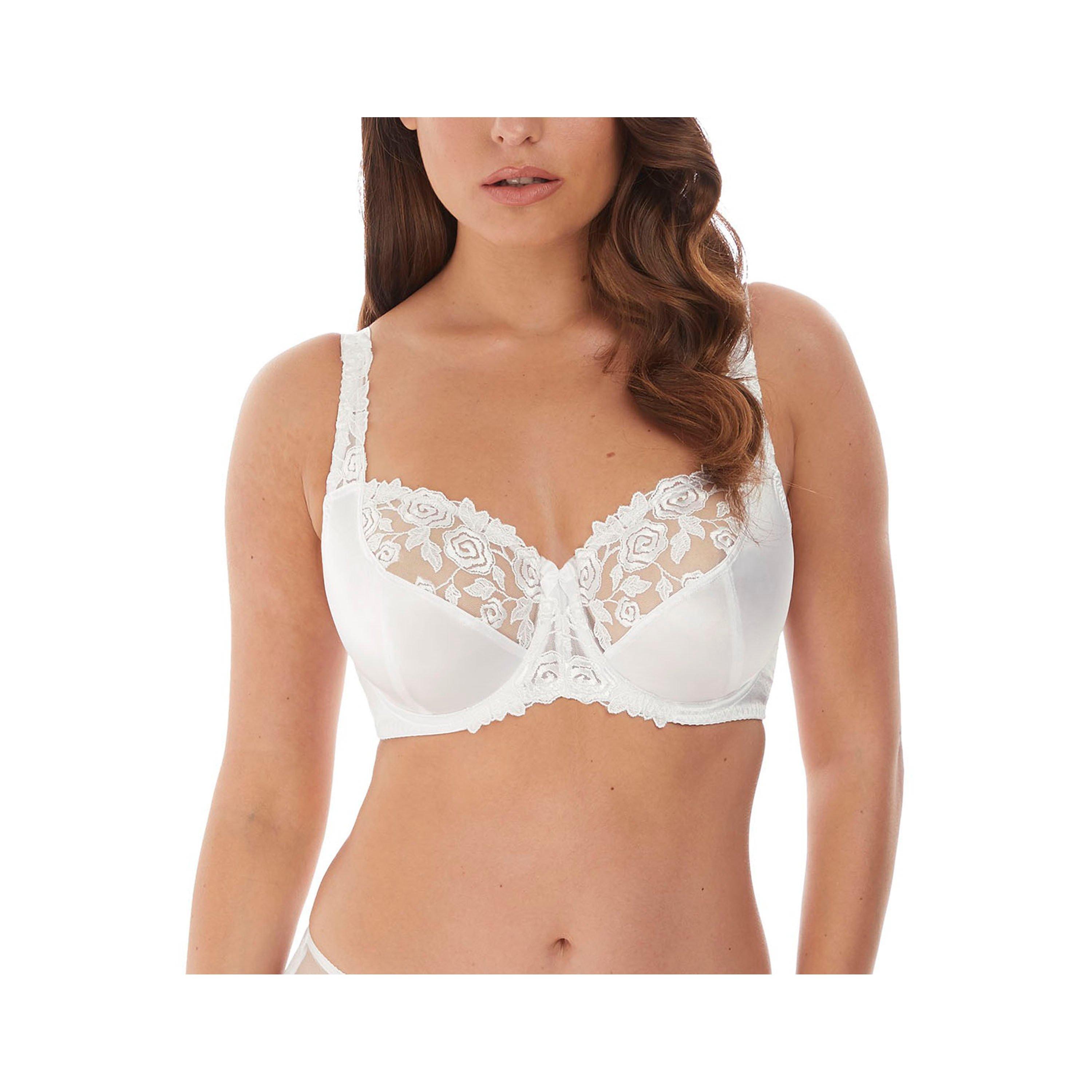 WHE White - Fantasie - Women's Belle Underwired Lace Non Padded Demi Bra - 2