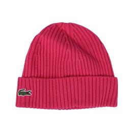 Lacoste Rib Knit Brushed Wool Beanie