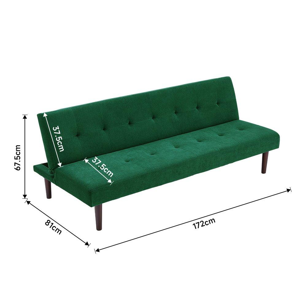 Green - Kabinet UK - Contemporary Convertible Sofa Bed - 10