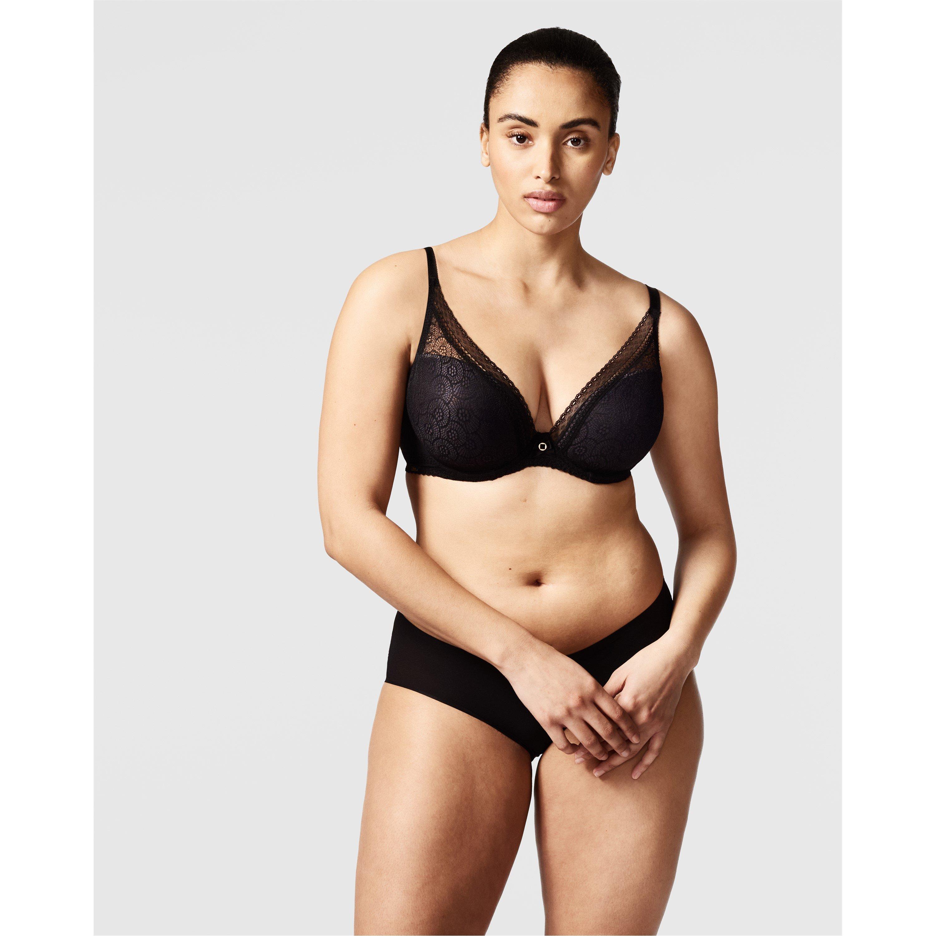 Black - Chantelle - Festivite Plunge T-shirt bra - 2