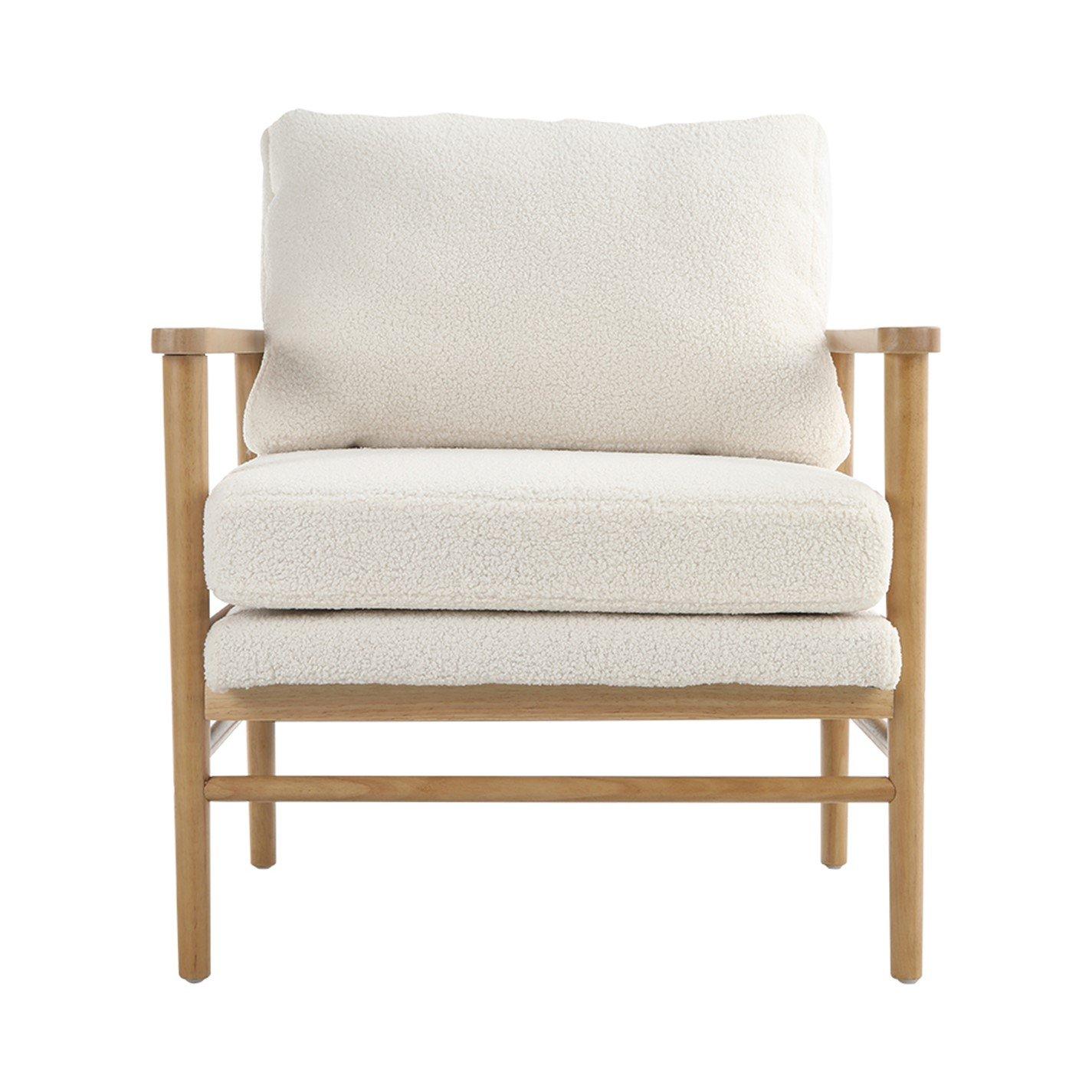 White - Kabinet UK - Teddy Bear Fur Wooden Armchair - 3