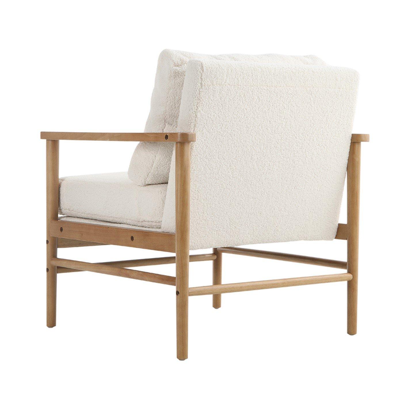 White - Kabinet UK - Teddy Bear Fur Wooden Armchair - 6