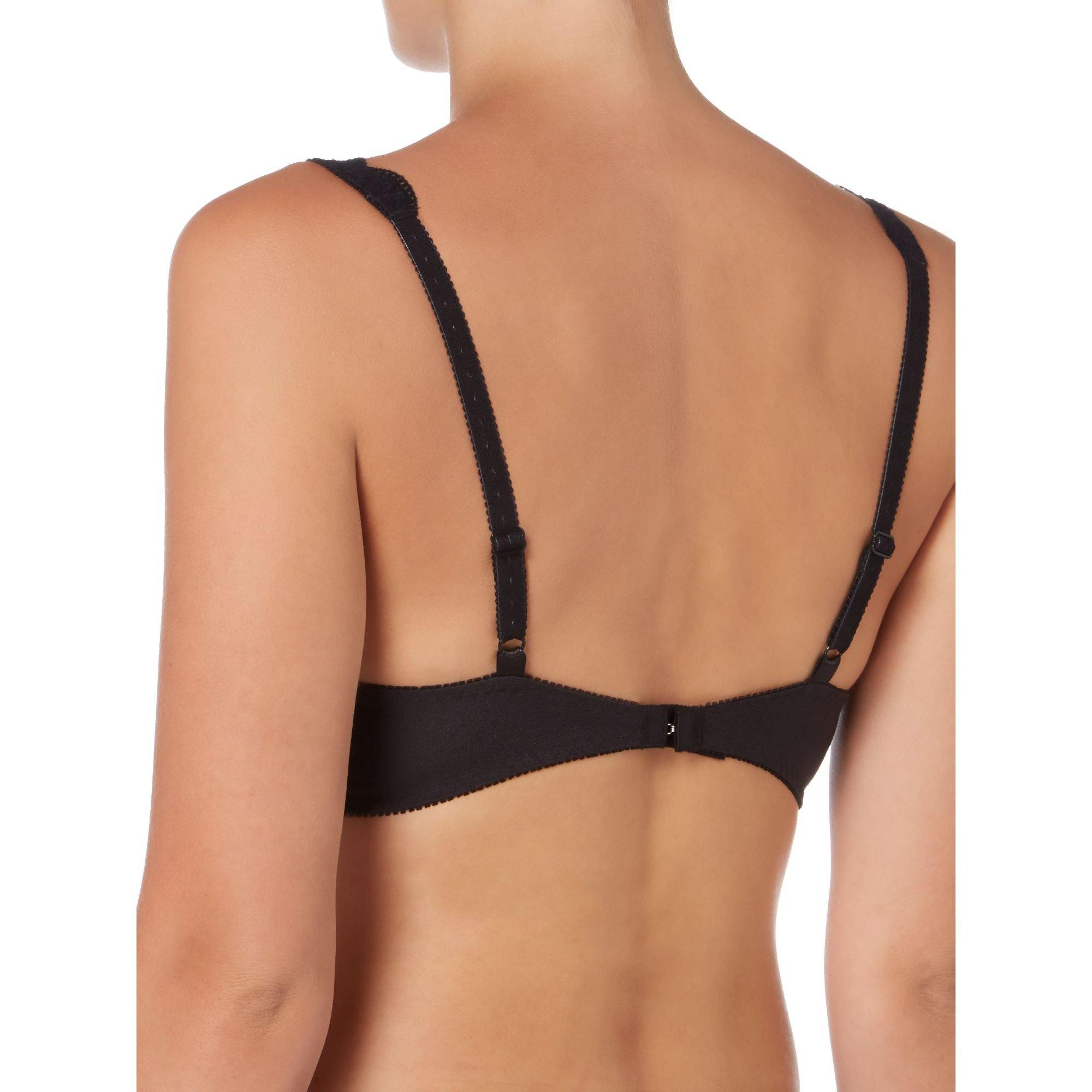 Black 0004 - Triumph - Women's Amourette Underwired Floral Embroidery Demi Bra - 3