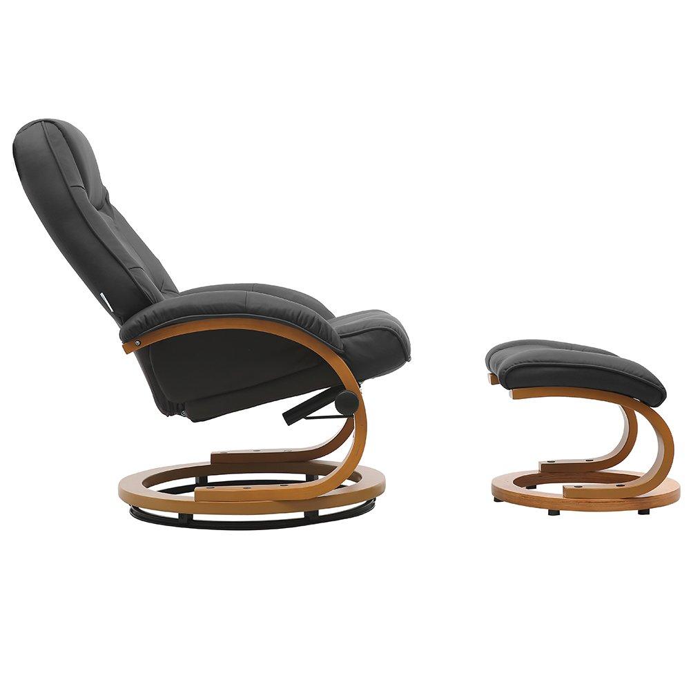 Black Brown - Kabinet UK - Ergonomic Office Reclining Chair - 4
