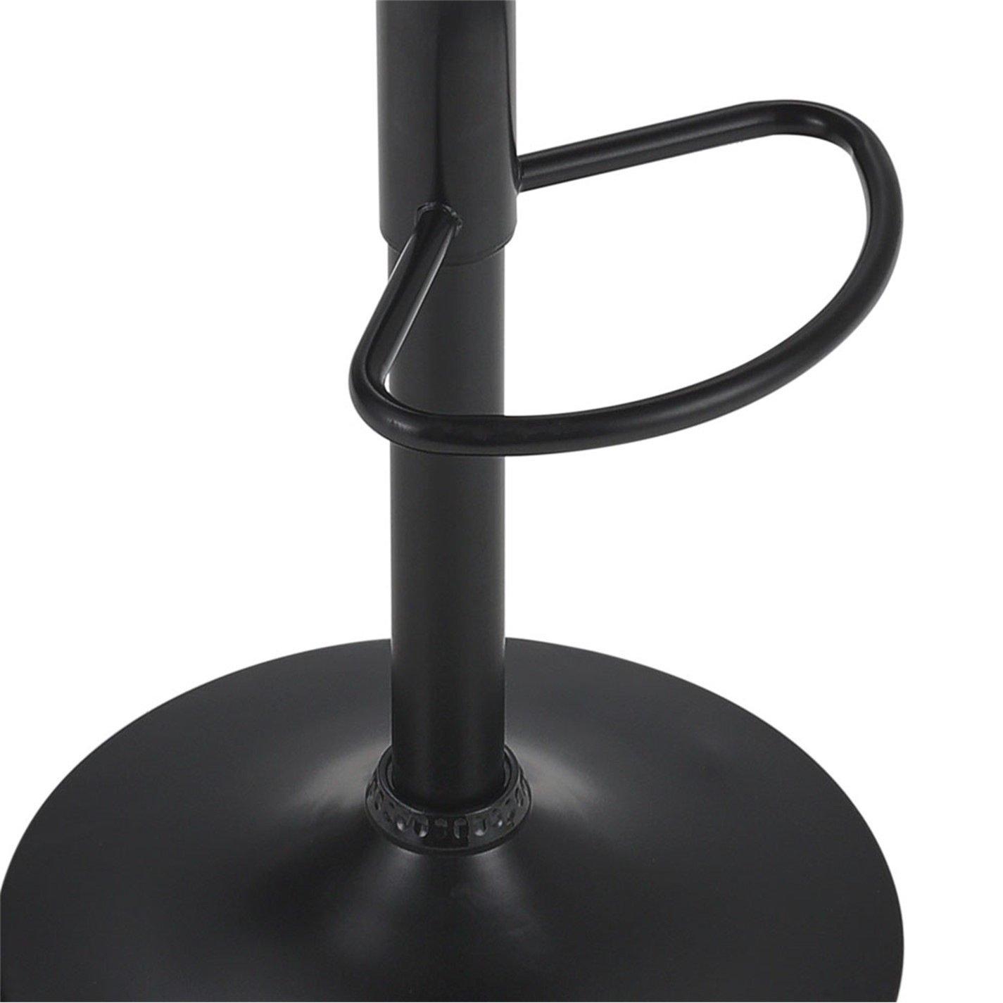 Black Brown - Kabinet UK - 2-Set PU Leather Counter Swivel Height Bar Stools - 8