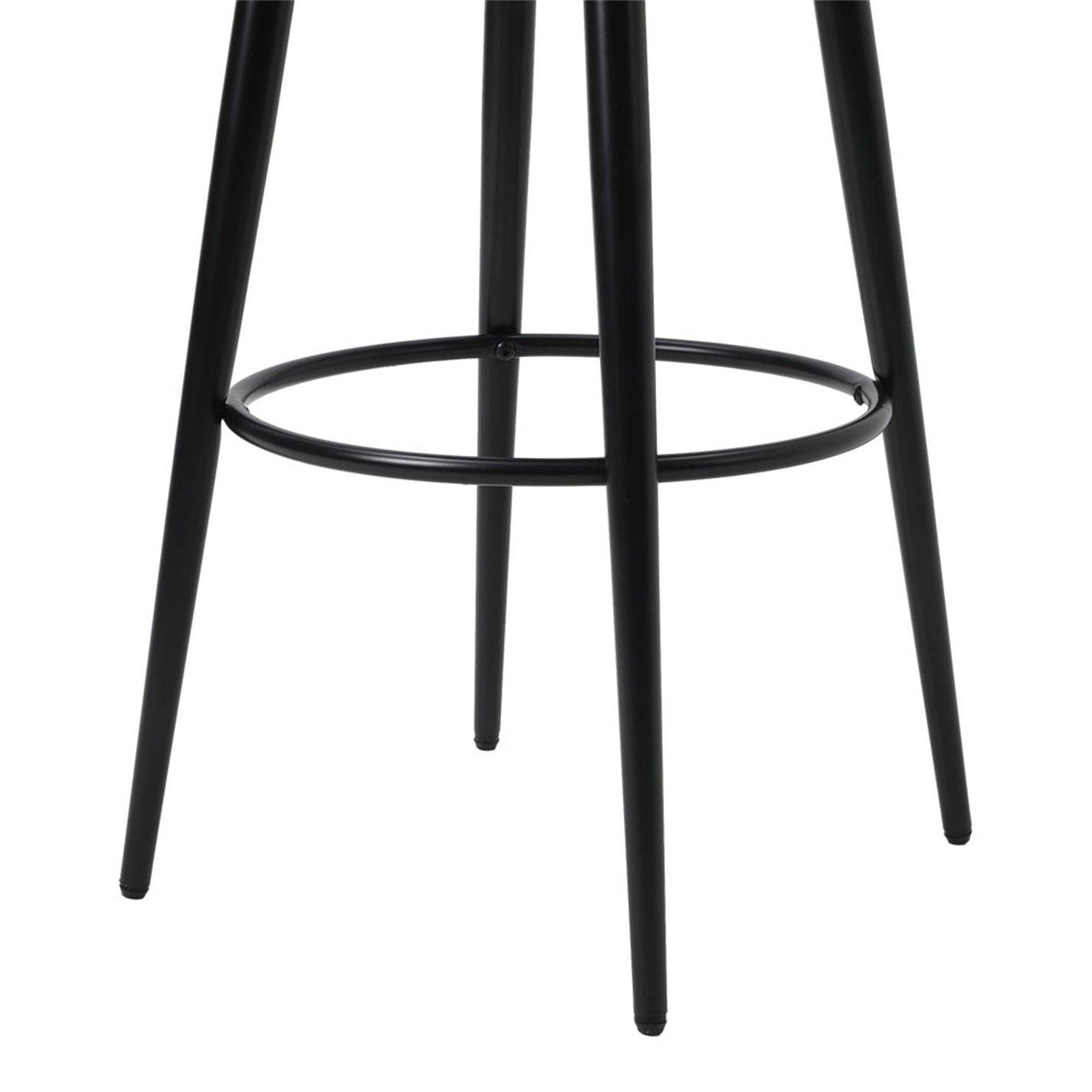 Dark Grey - Kabinet UK - 2 Pcs Premium Linen Upholstered Bar Stool - 7