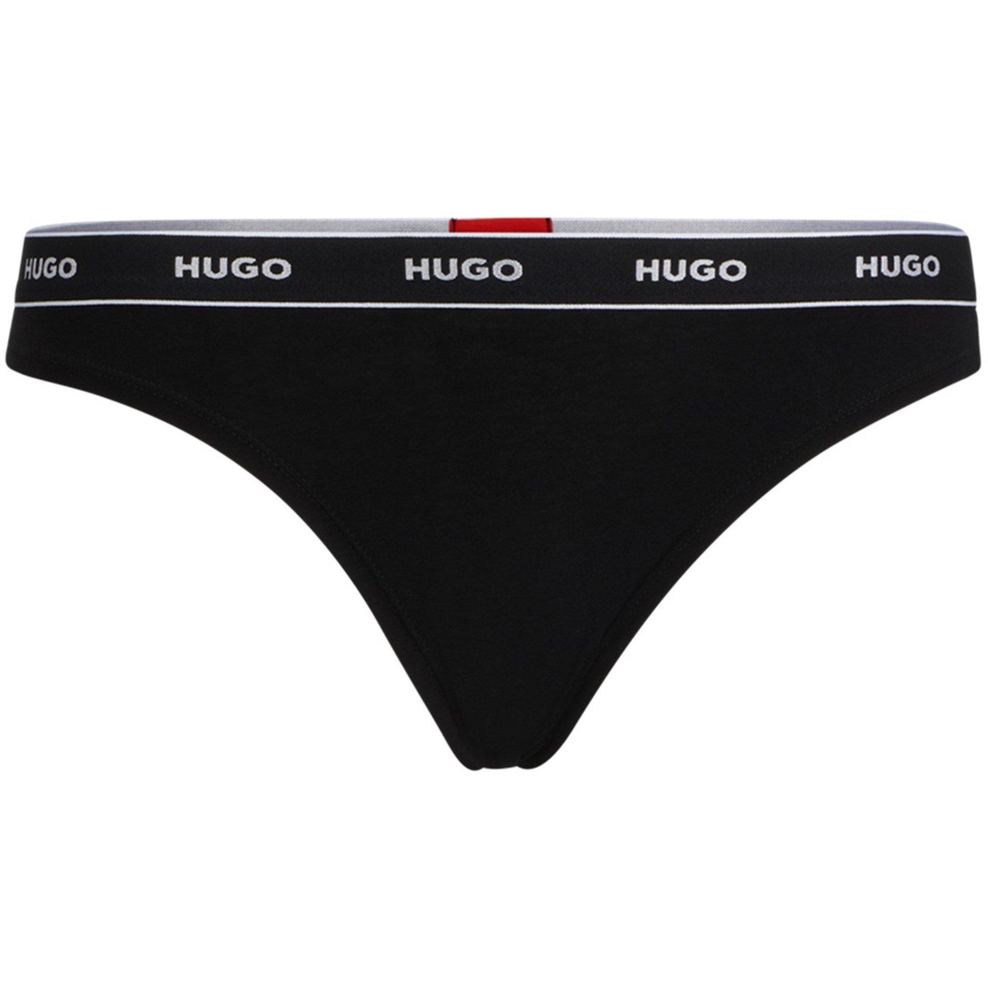 Hugo Women's Regular Rise Thong - Black/White - 16(XXL)