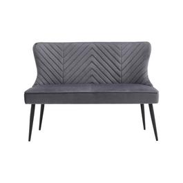 Cottonfy UK Grey Upholstered Tufted Dining Bench